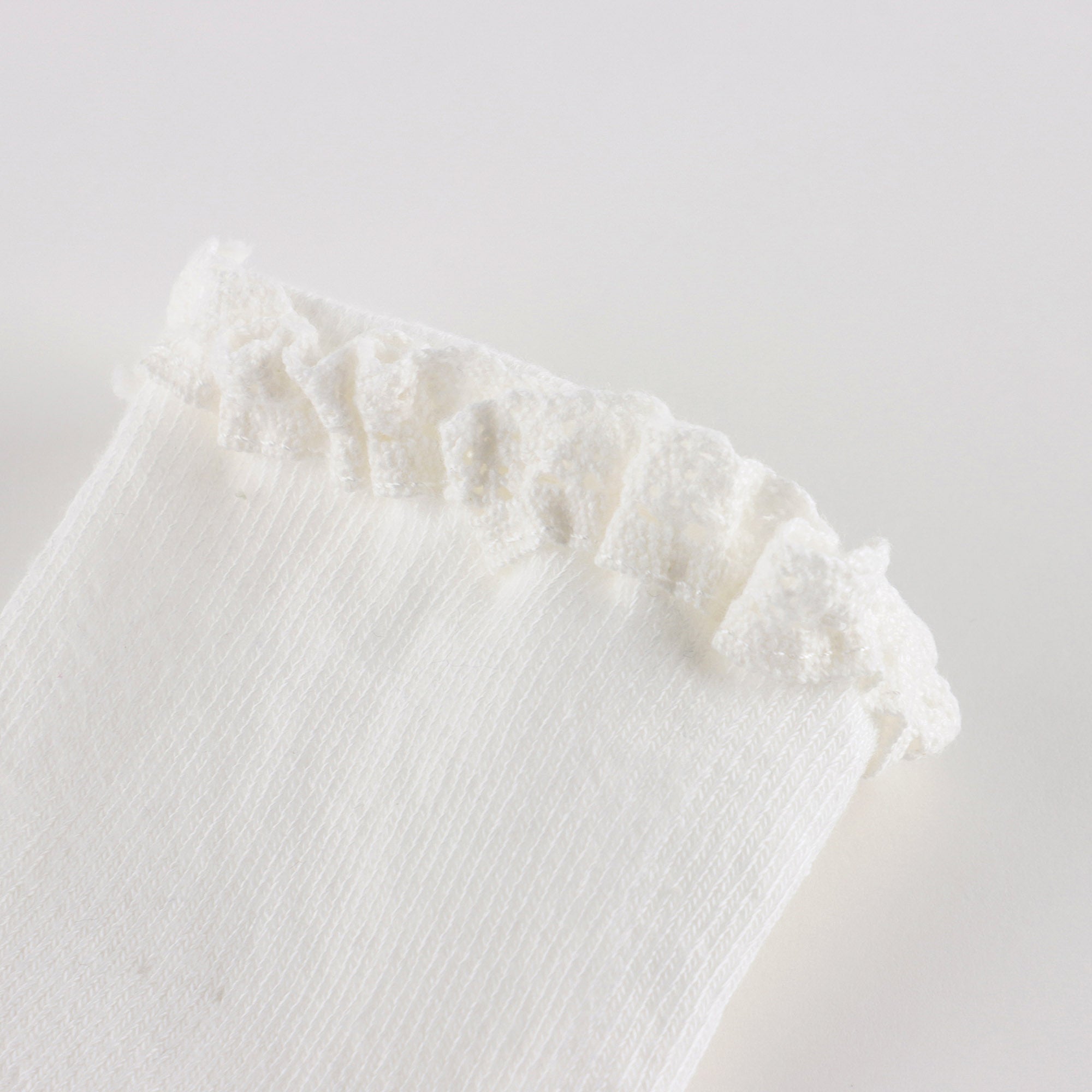 Girls White Cotton Socks