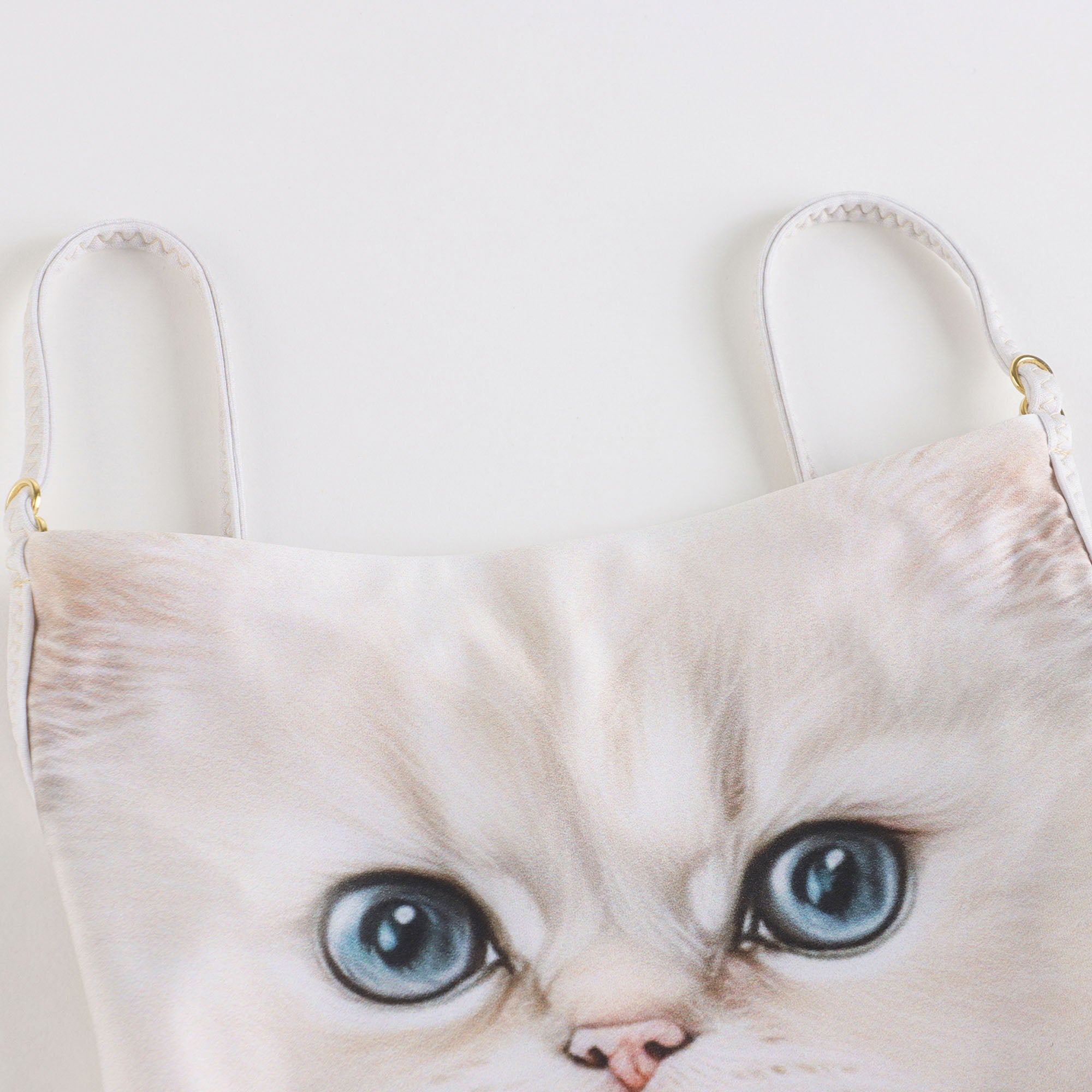 Girls White Cat Ballet Onesies(J231LE33VL/cream)