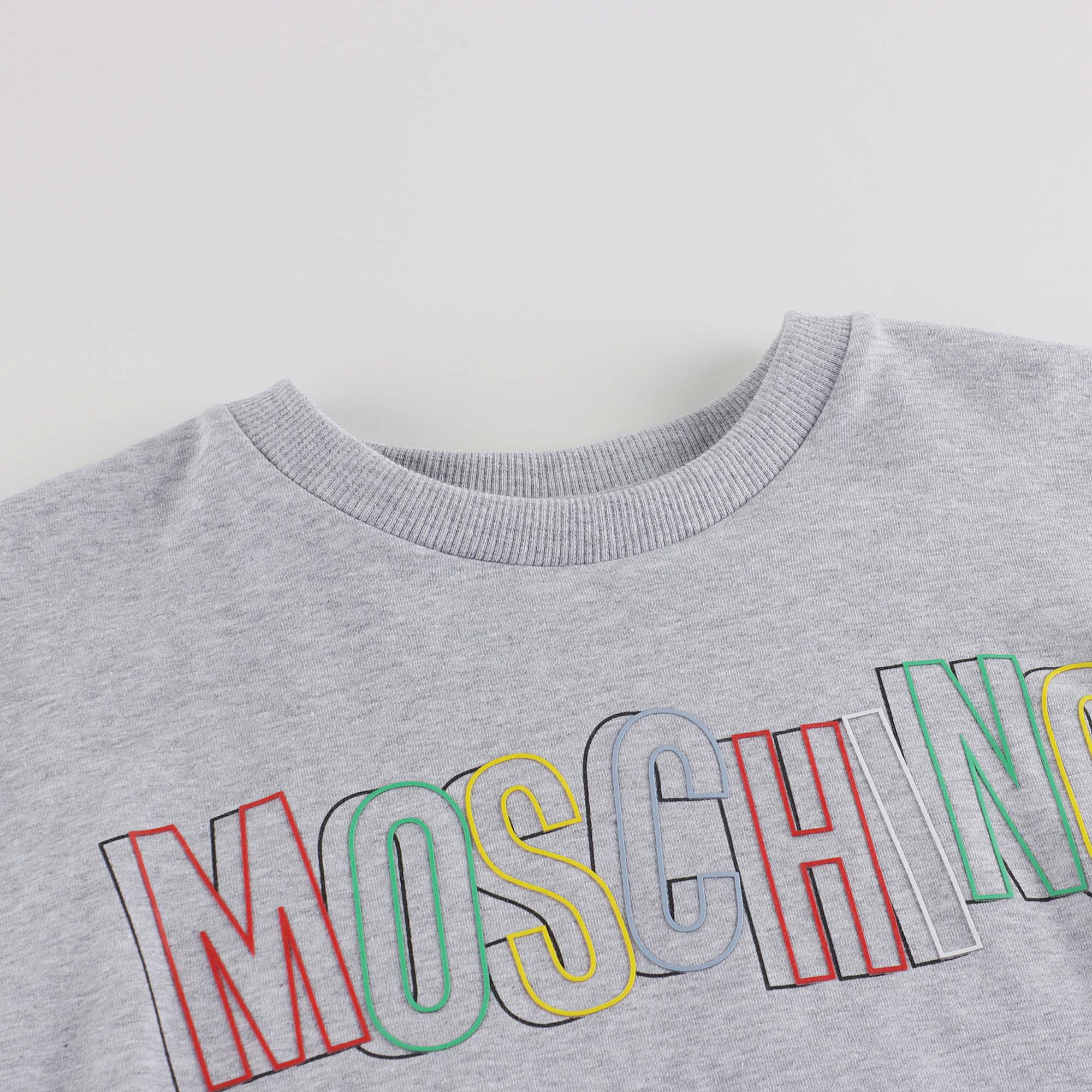 Boys & Girls Grey Logo Cotton T-Shirt