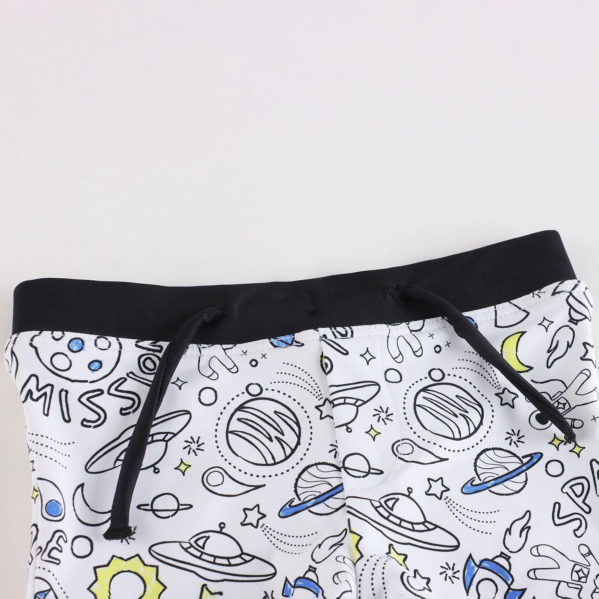 Boys White Anti-UV Swim Shorts