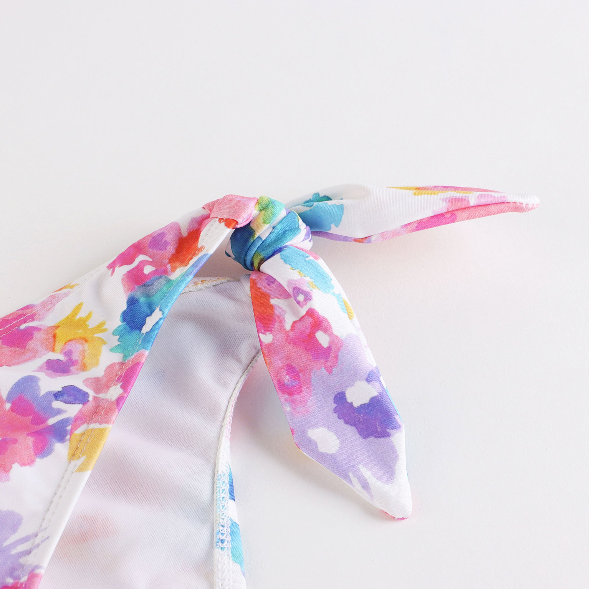 Girls Pink Floral Swimsuit