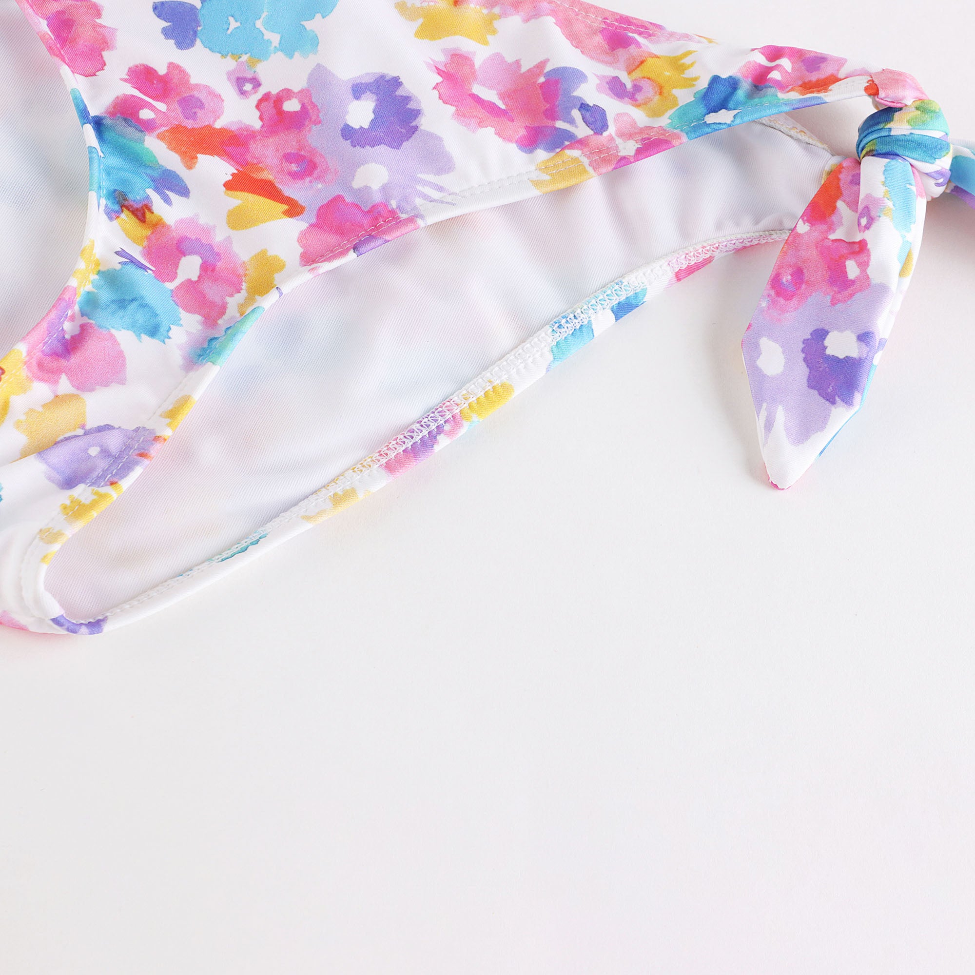 Girls Pink Floral Swimsuit