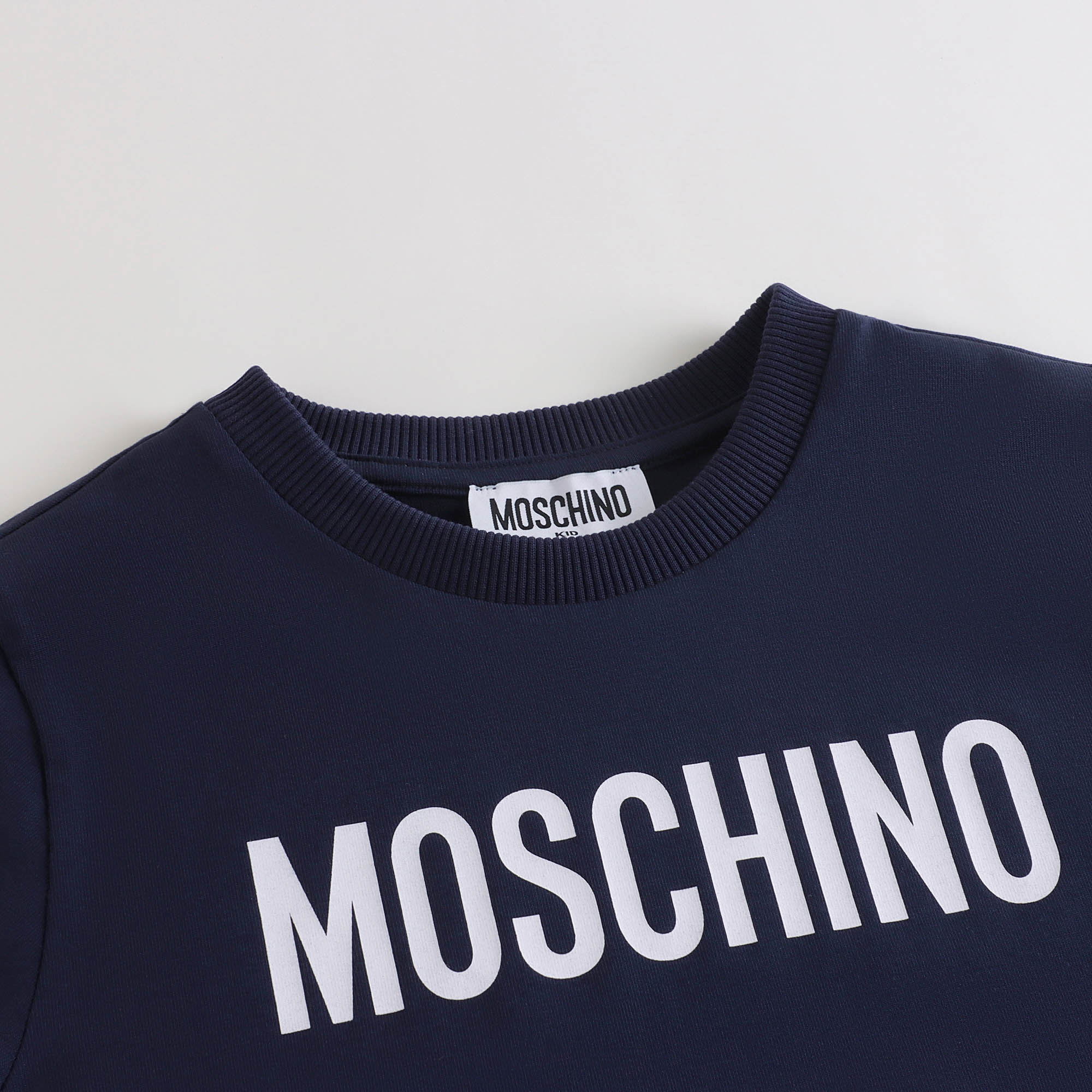 Boys & Girls Navy Logo Cotton T-Shirt