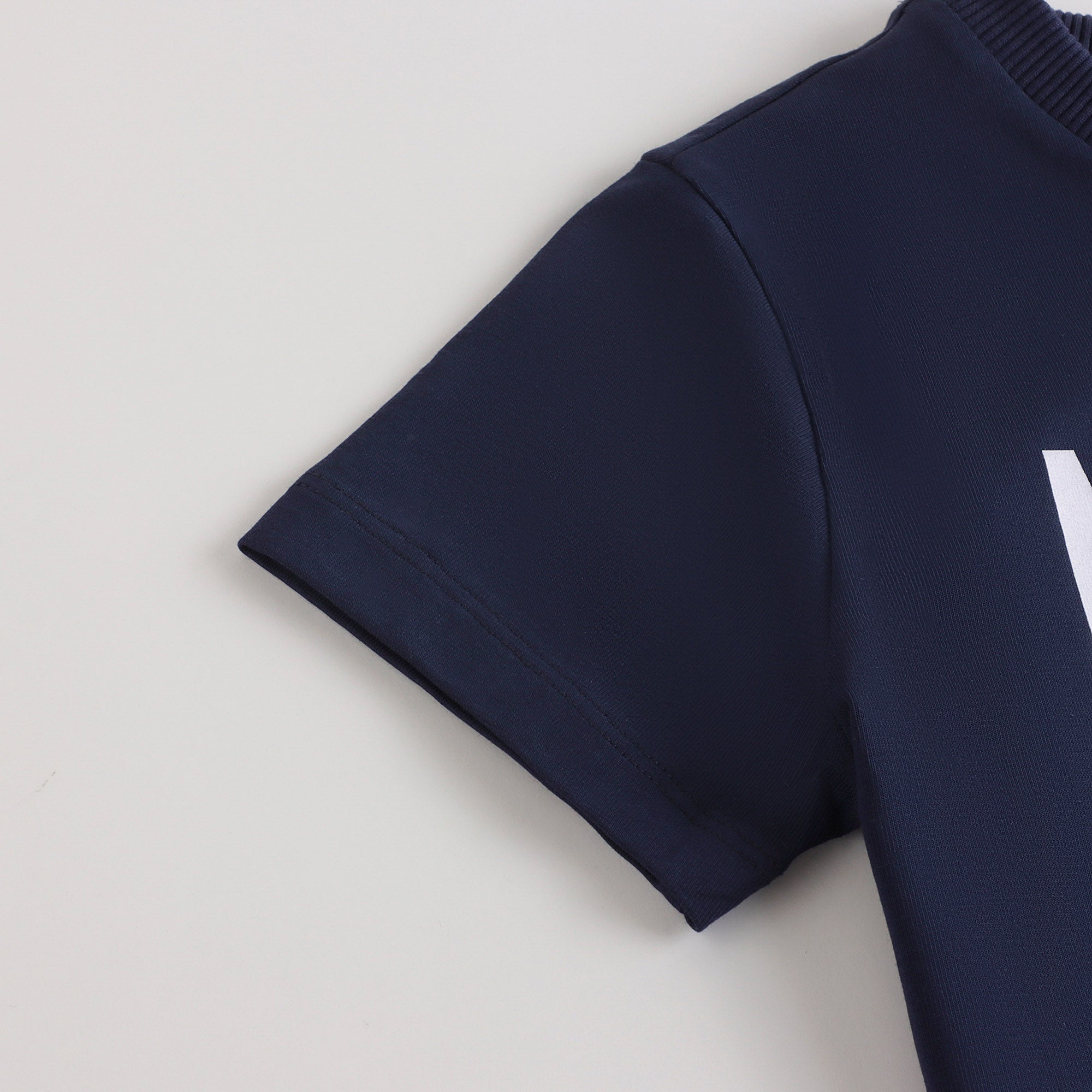 Boys & Girls Navy Logo Cotton T-Shirt