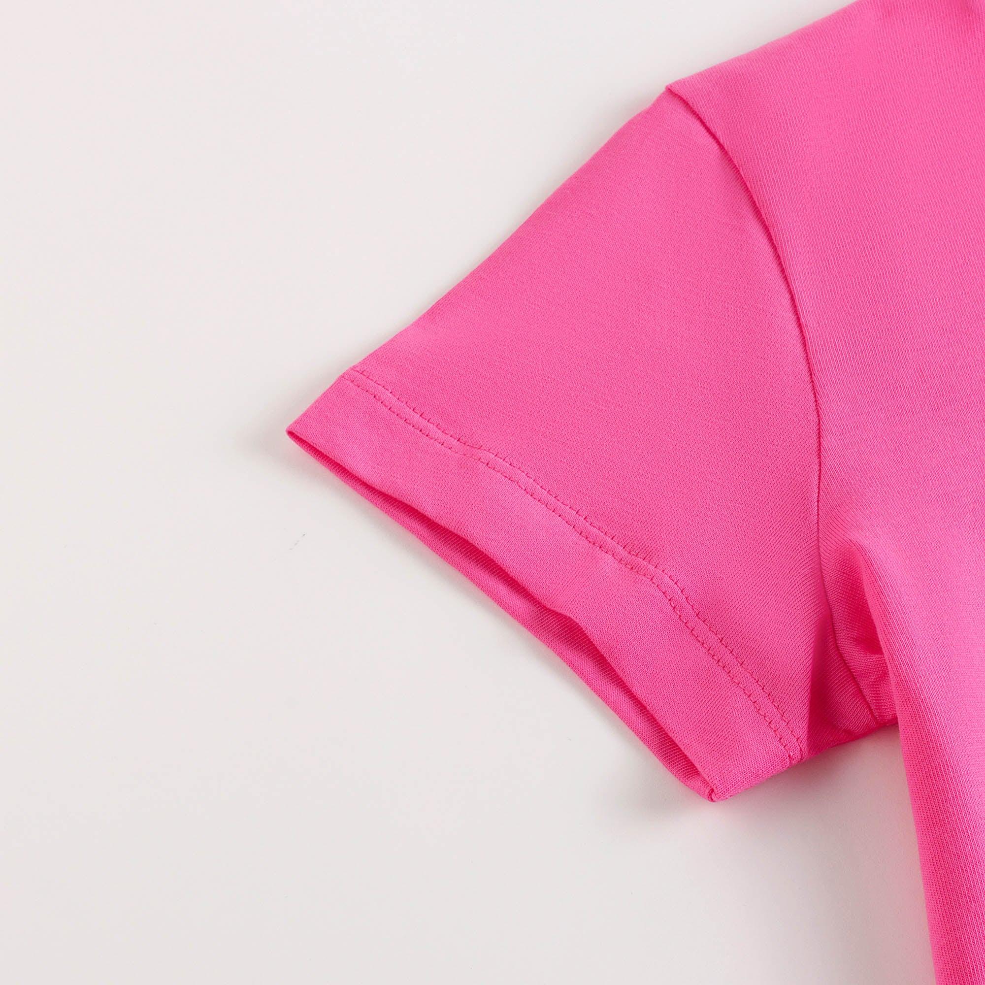 Boys & Girls Bright Pink Cotton T-Shirt