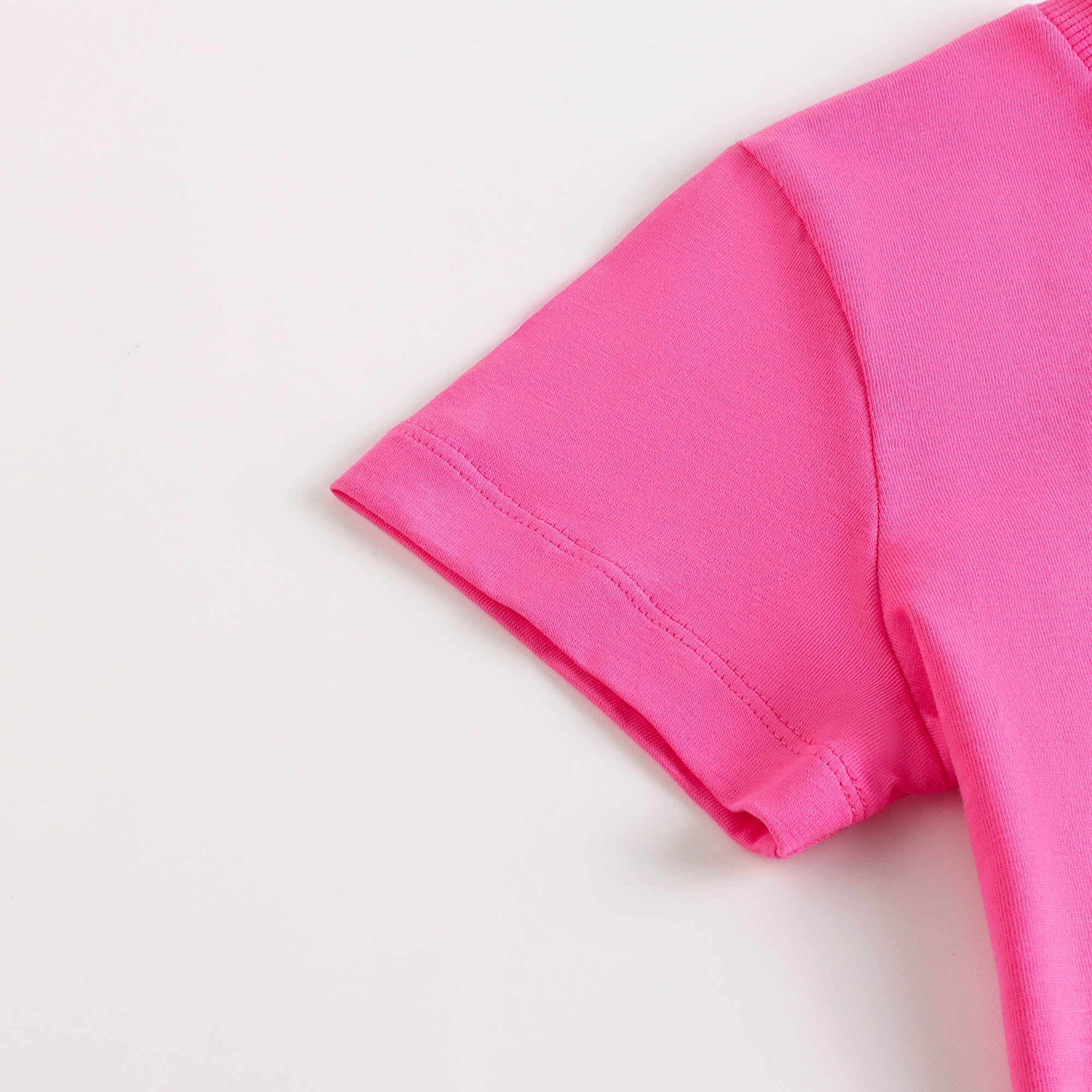 Boys & Girls Bright Pink Cotton T-Shirt