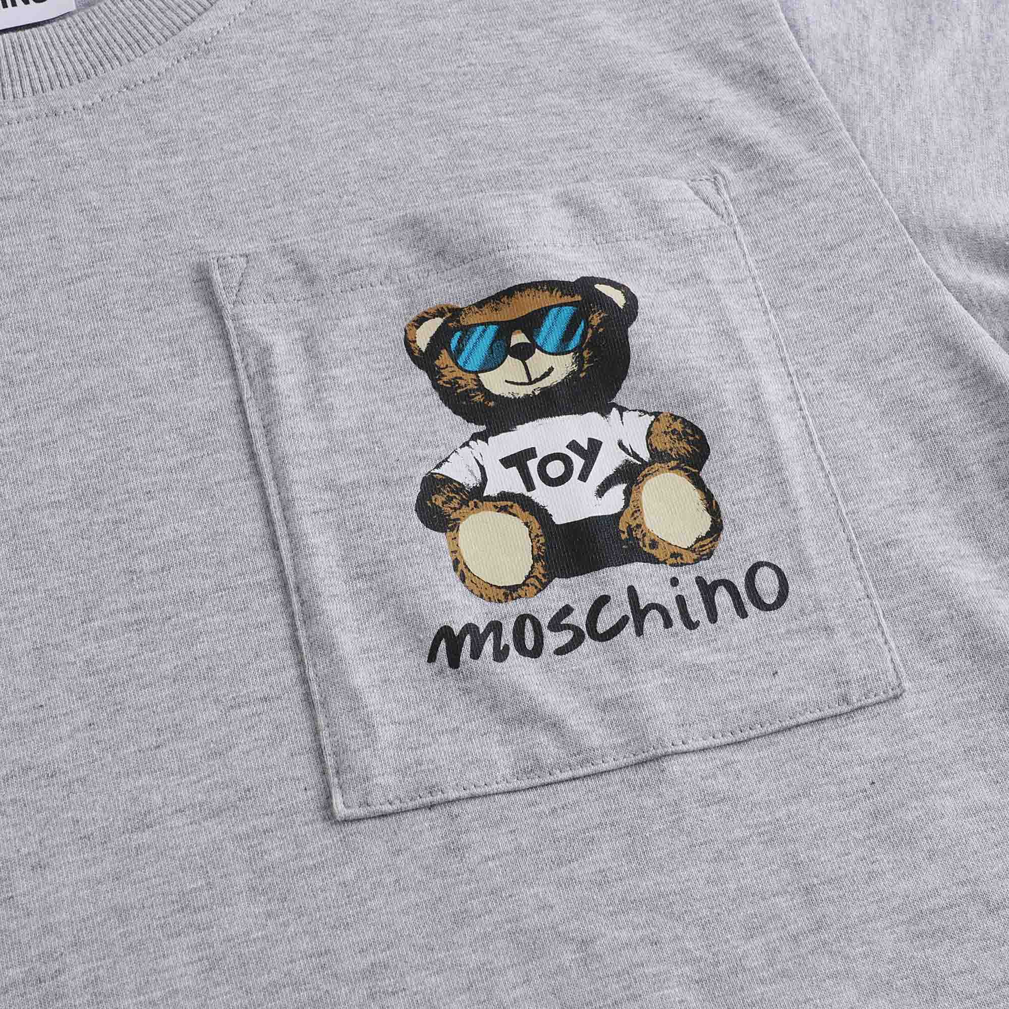 Boys Grey Cotton T-Shirt