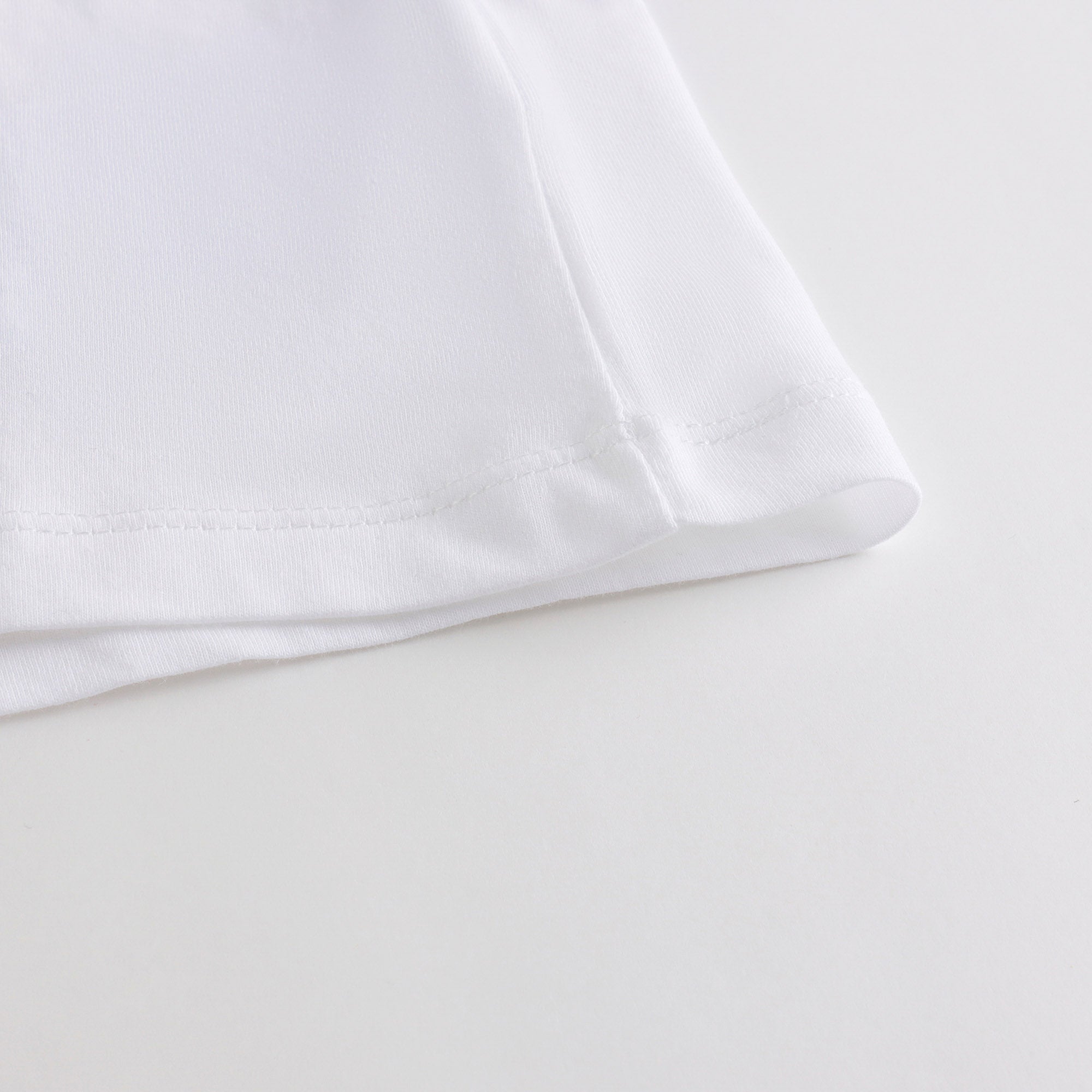 Boys & Girls White Printed Cotton T-Shirt