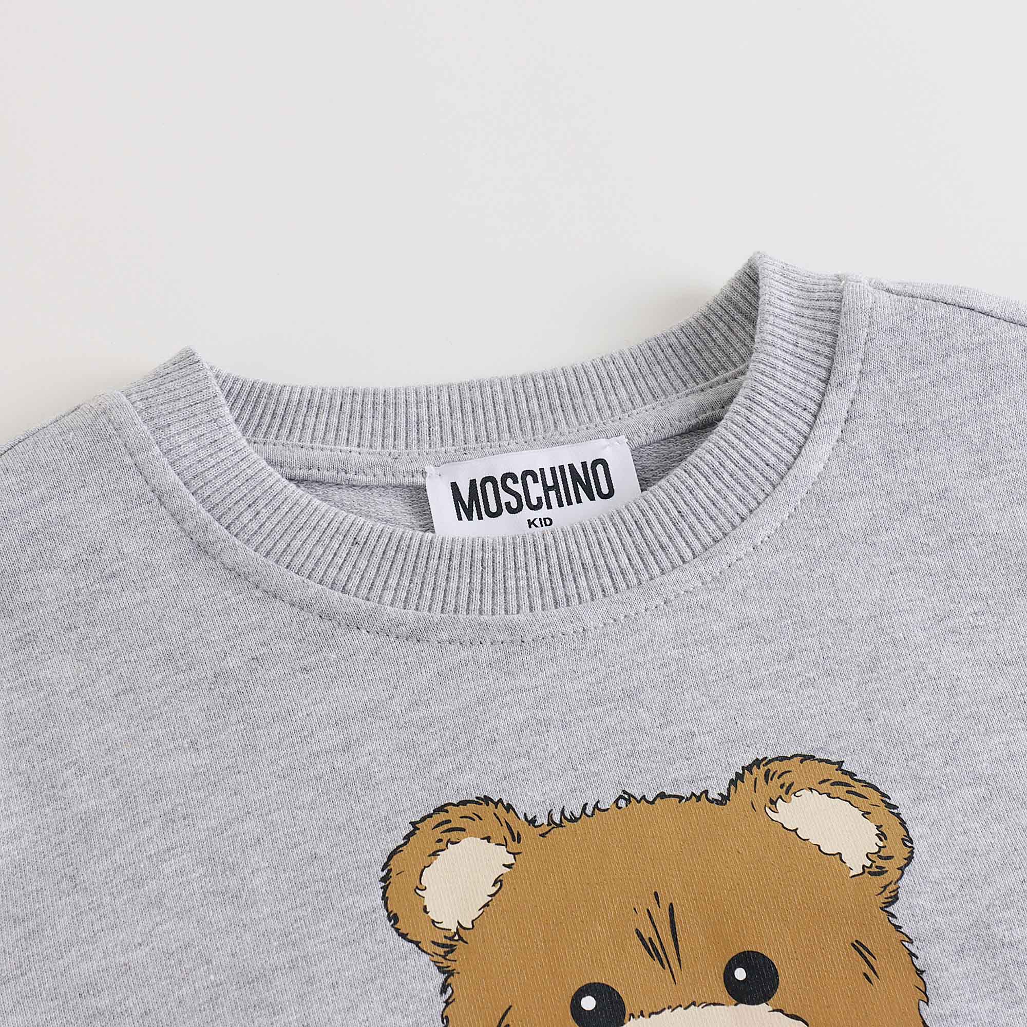 Boys & Girls Grey Printed Cotton Sweatshirt