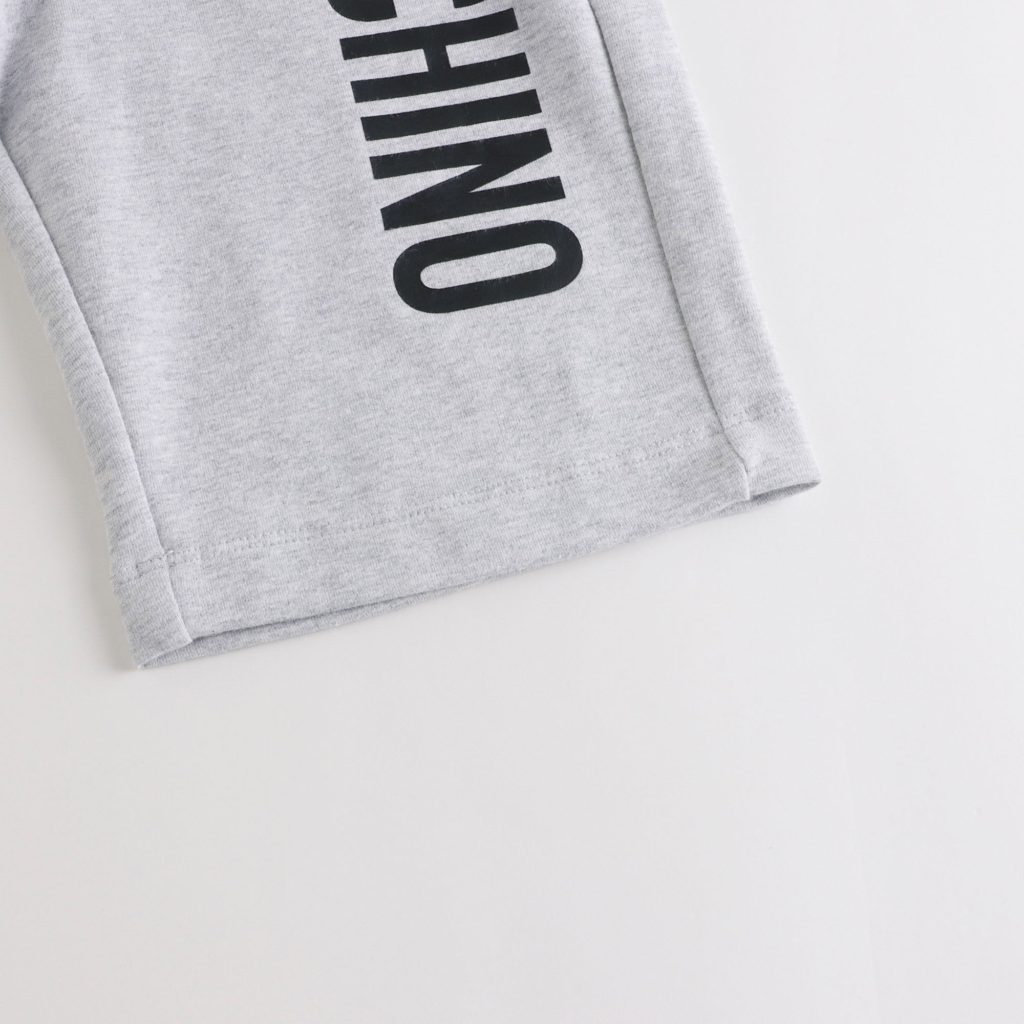Boys Grey Logo Cotton Shorts