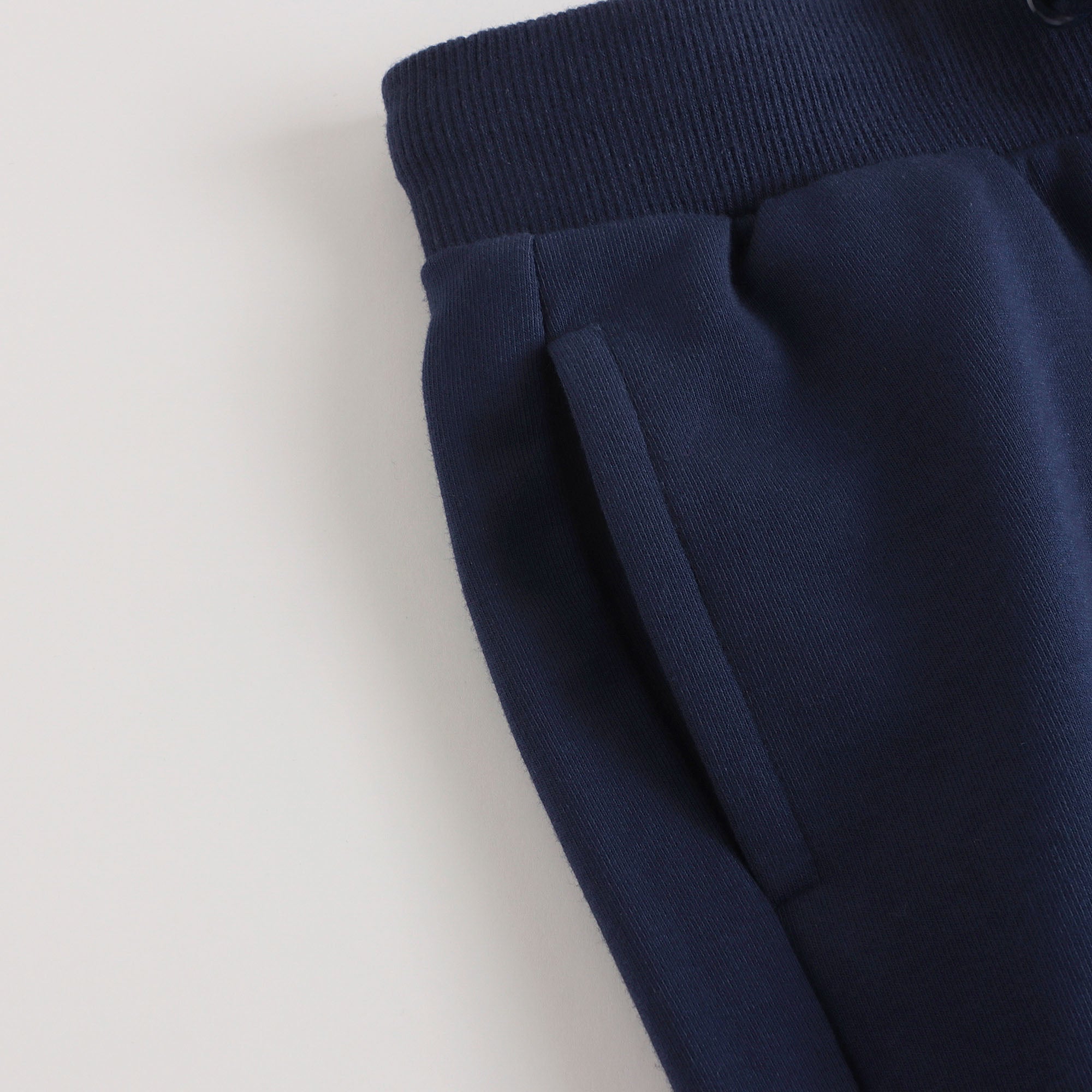 Boys Navy Logo Cotton Shorts