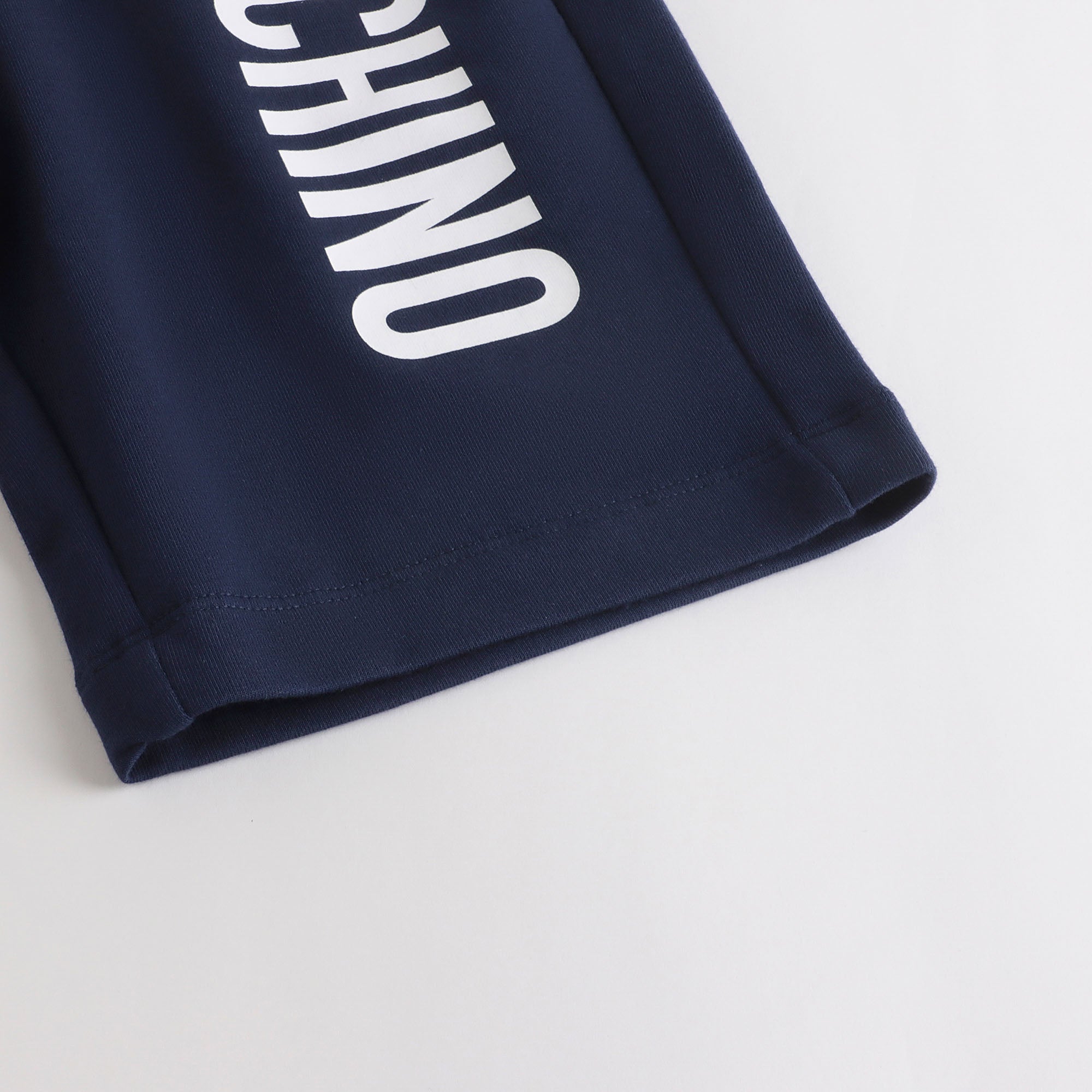 Boys Navy Logo Cotton Shorts