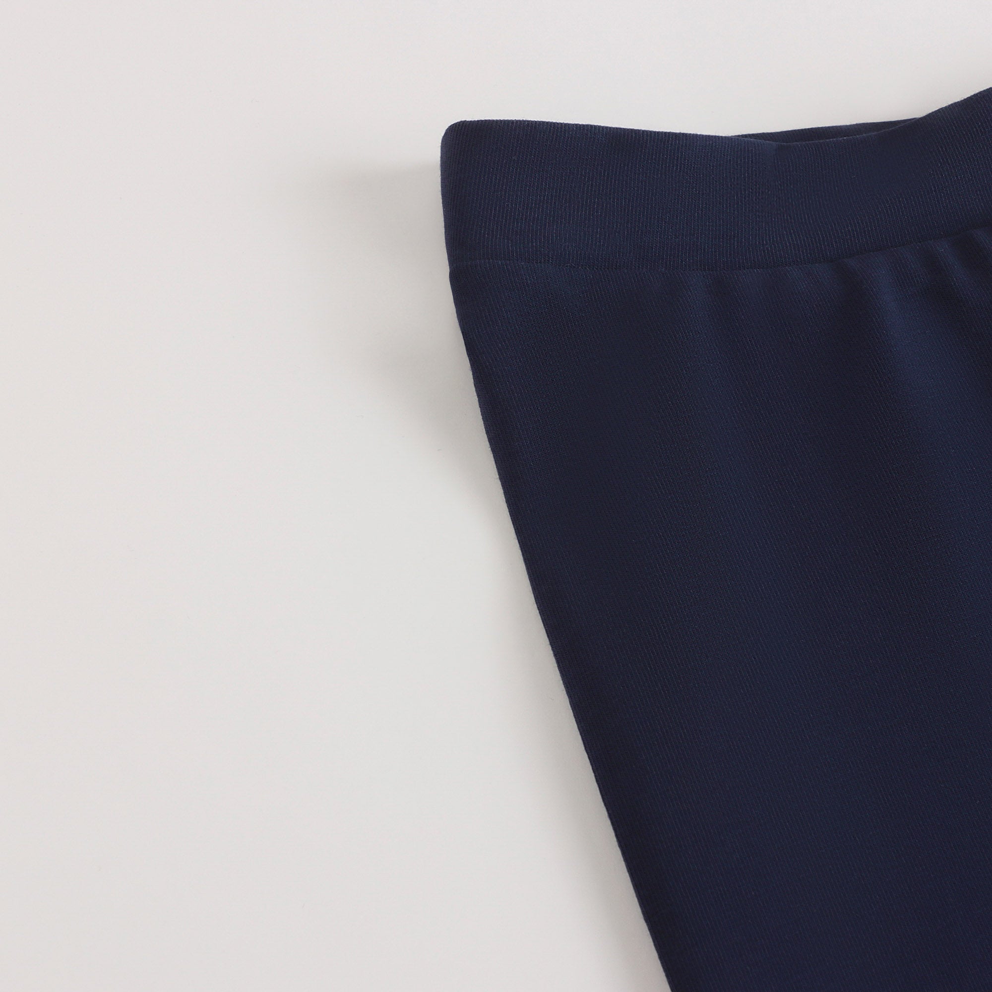 Girls Navy Logo Cotton Leggings