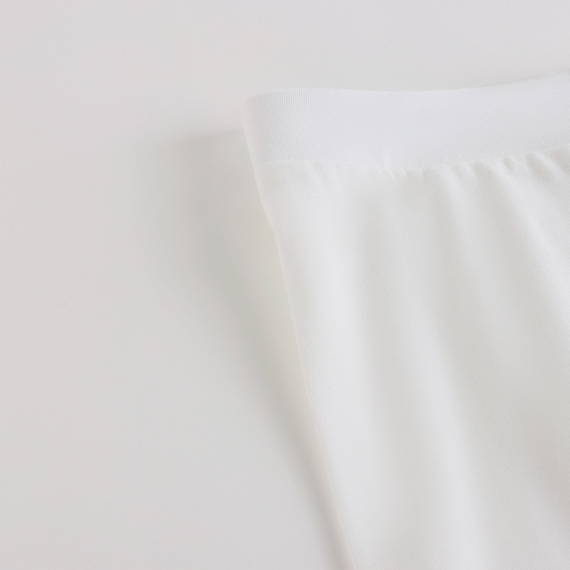 Girls White Printed Cotton Leggings