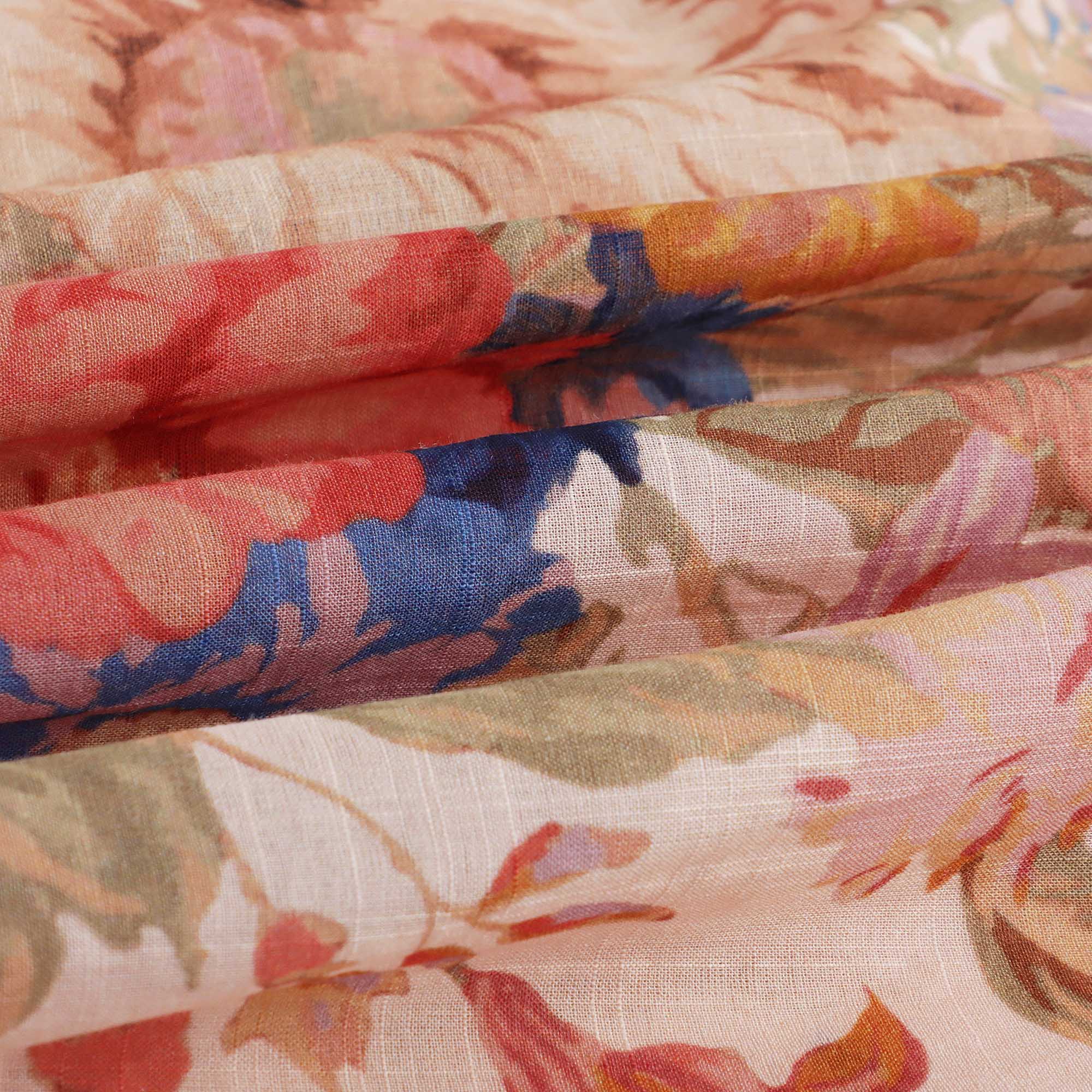 Girls Multicolor Flowers Cotton Dress