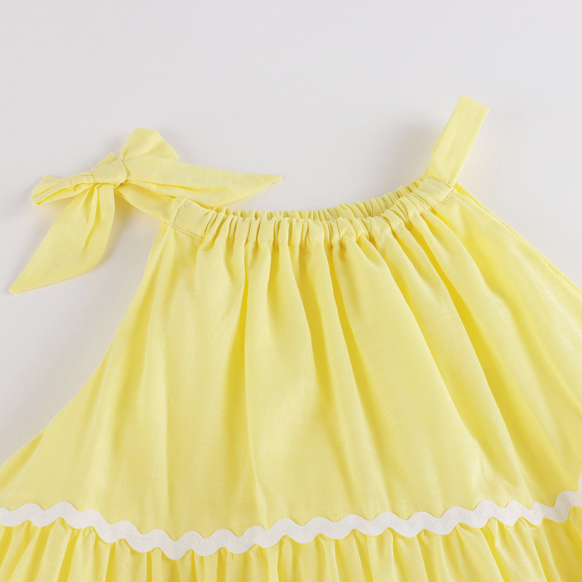 Girls Yellow Cotton Dress