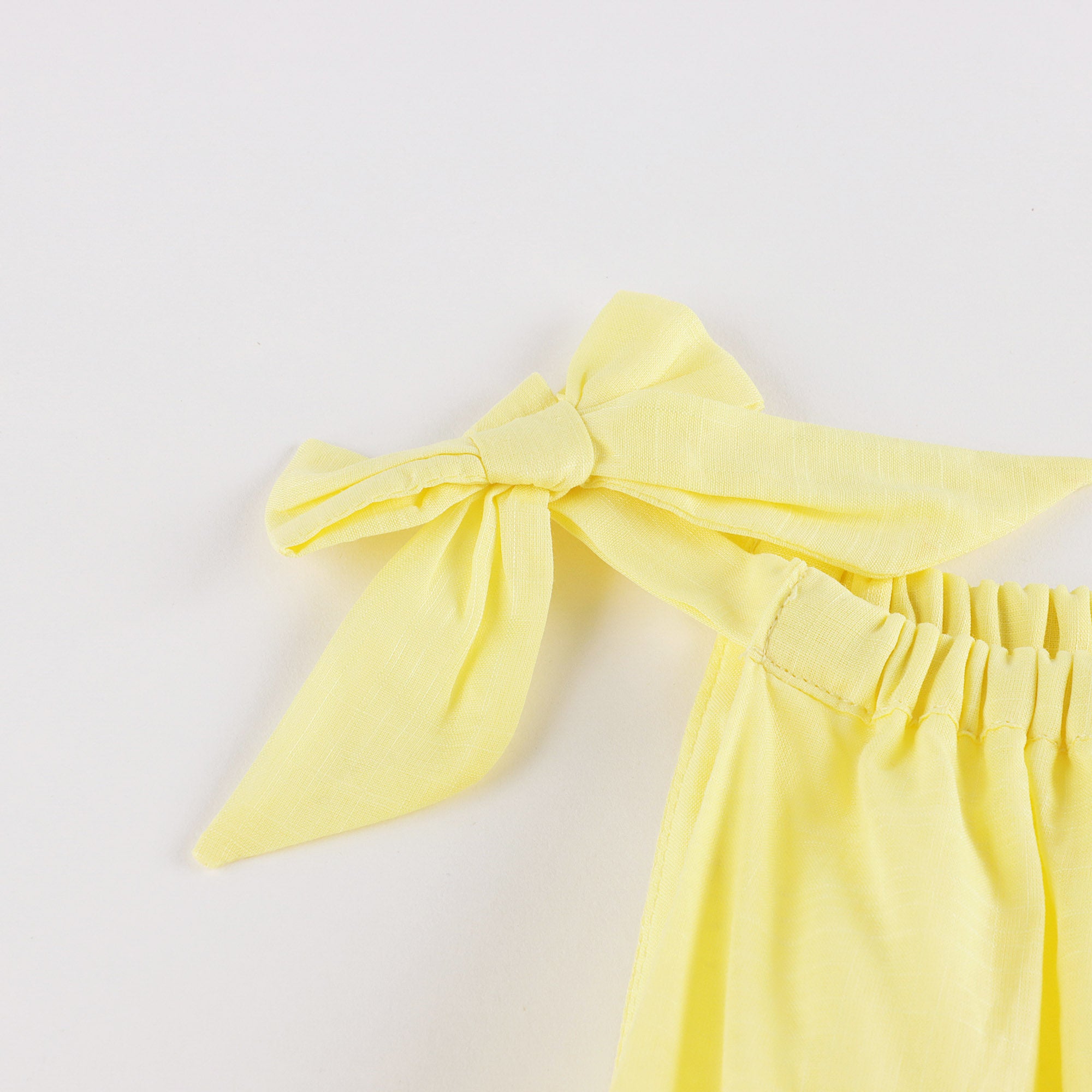 Girls Yellow Cotton Dress