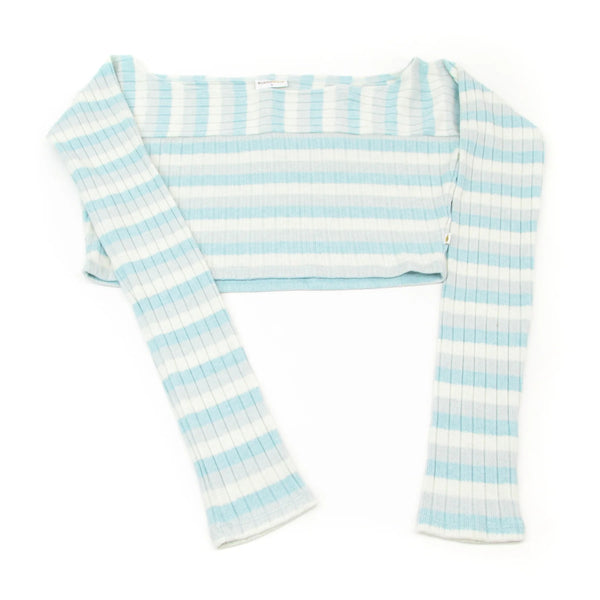 Girls Blue Stripes Ballet Top