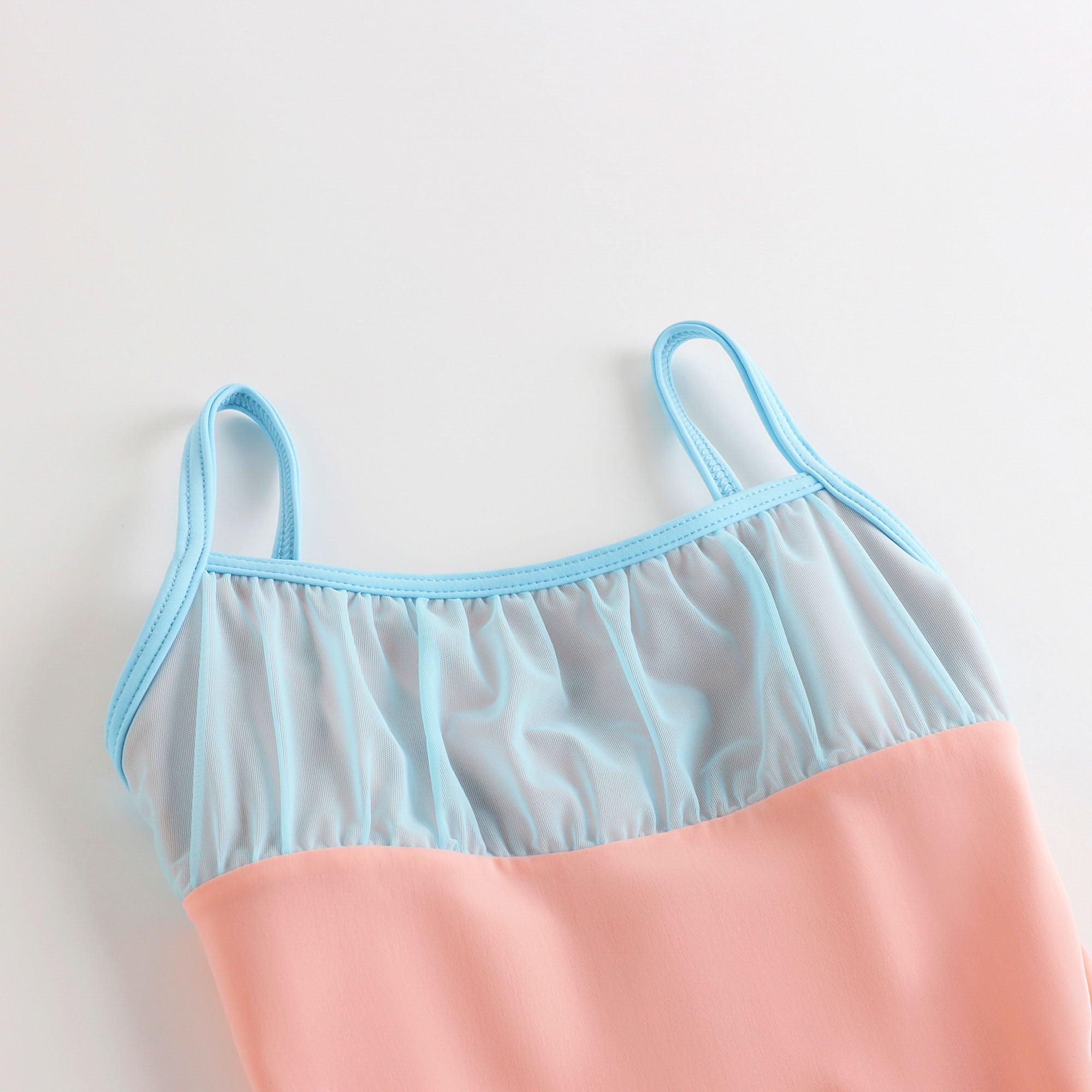 Girls Peach Blue Ballet Onesies(DAD2050MP/Plaisir/Cristallo Mesh)
