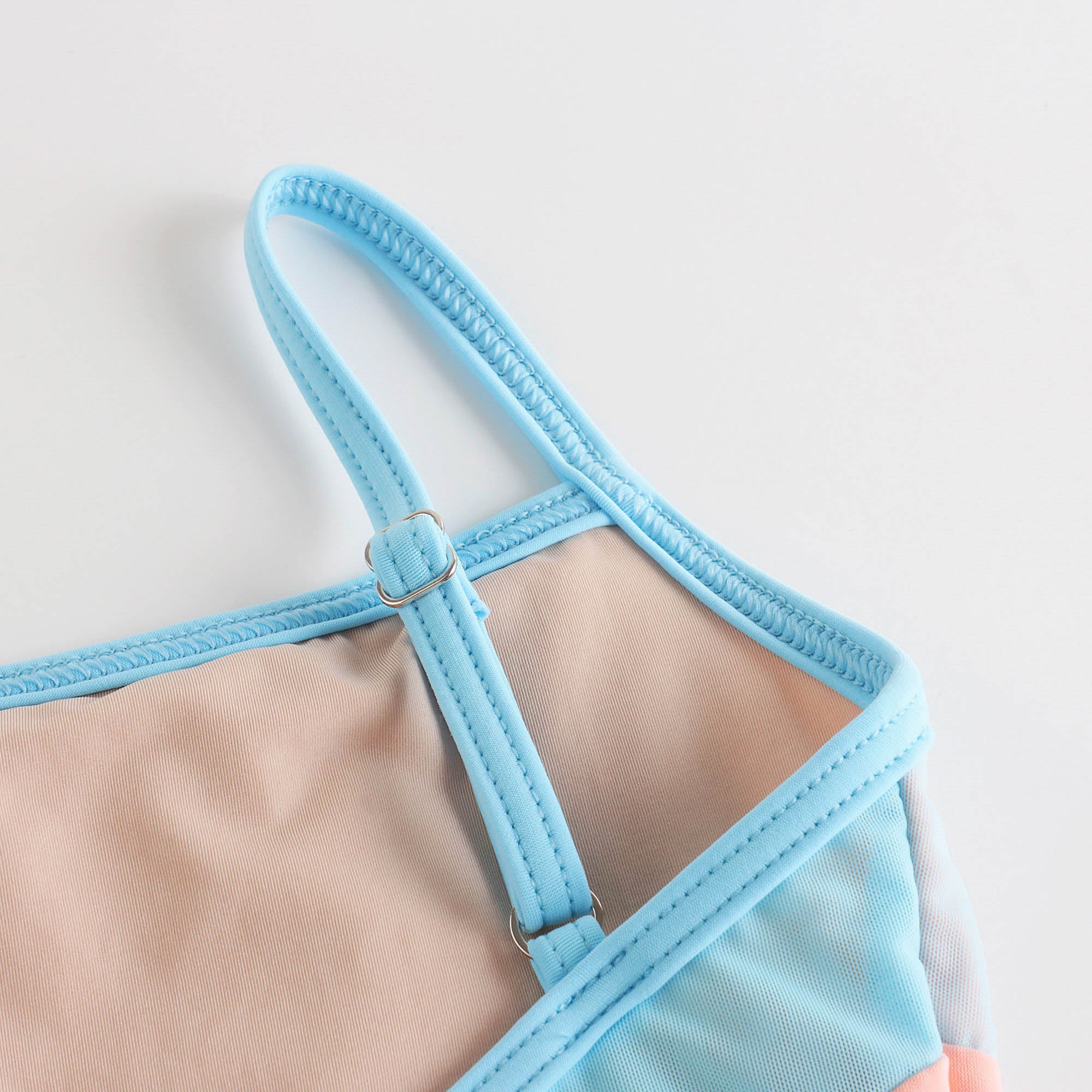 Girls Peach Blue Ballet Onesies(DAD2050MP/Plaisir/Cristallo Mesh)