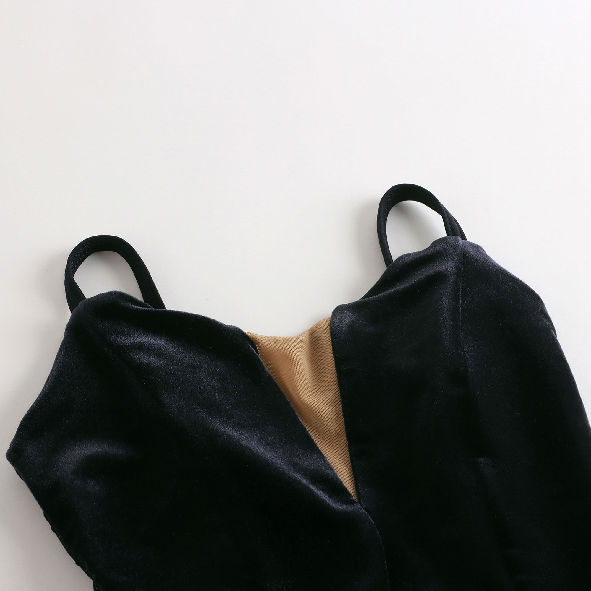 Girls Black Velvet Ballet Onesies(DAD4049MP/black)