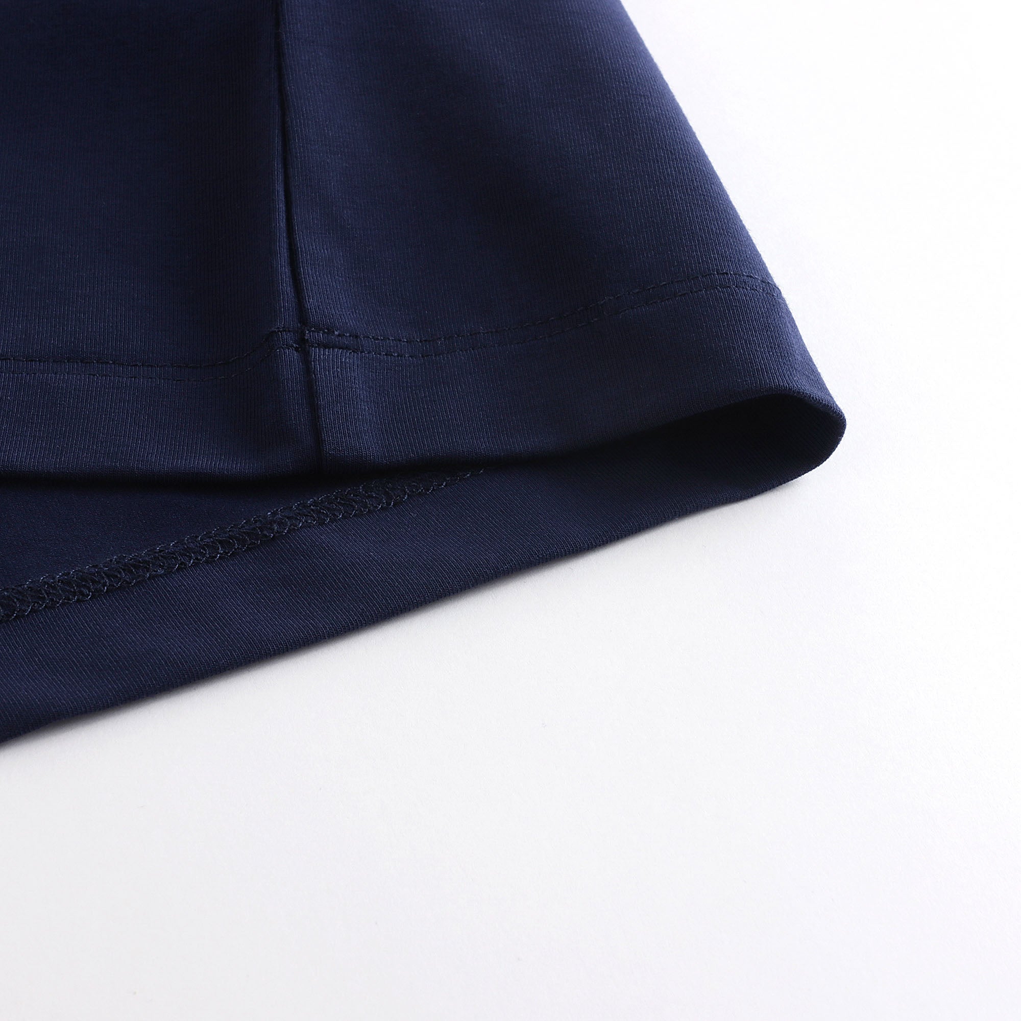 Girls Navy Logo Cotton Dress
