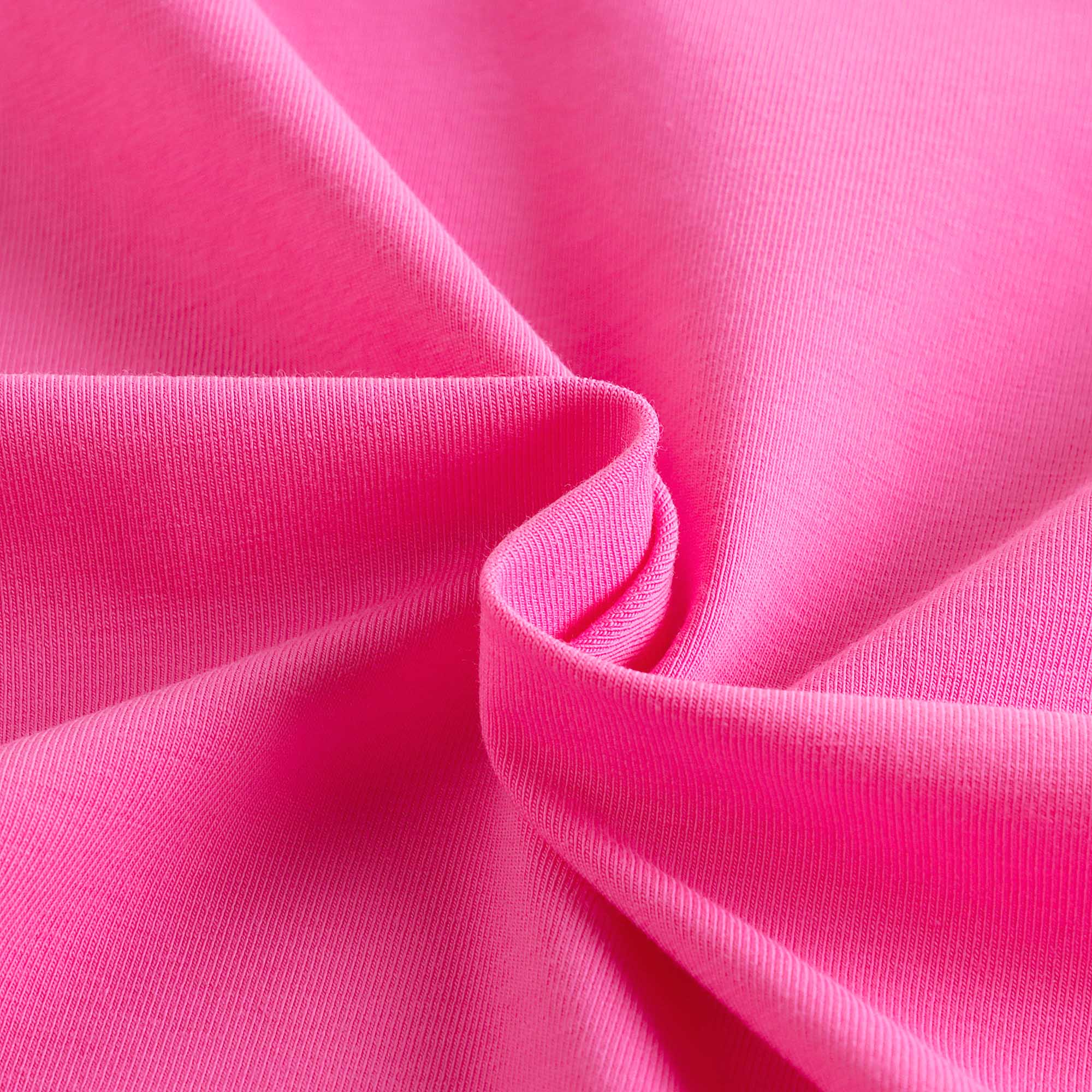 Girls Bright Pink Logo Cotton Dress