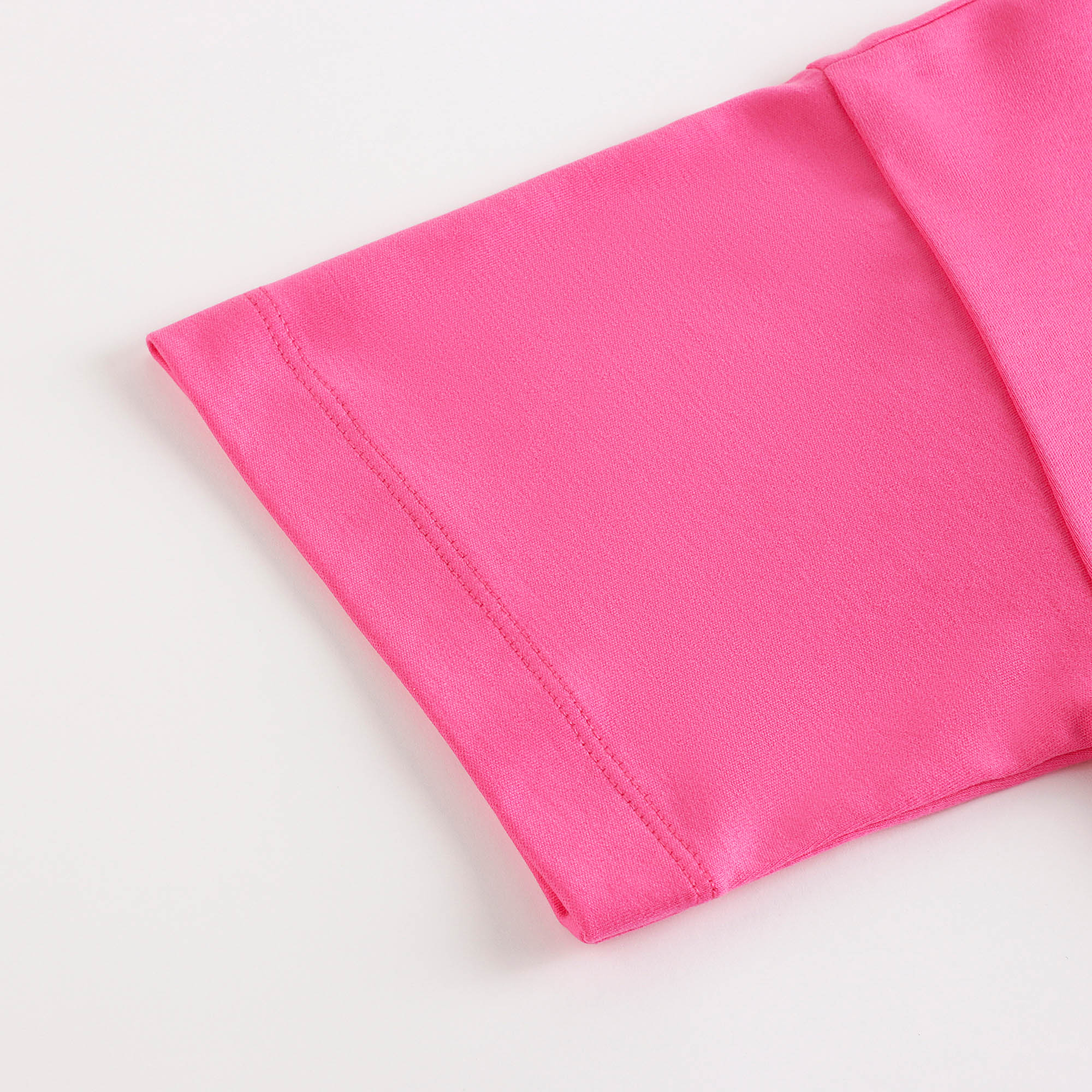 Girls Bright Pink Printed Cotton Dress