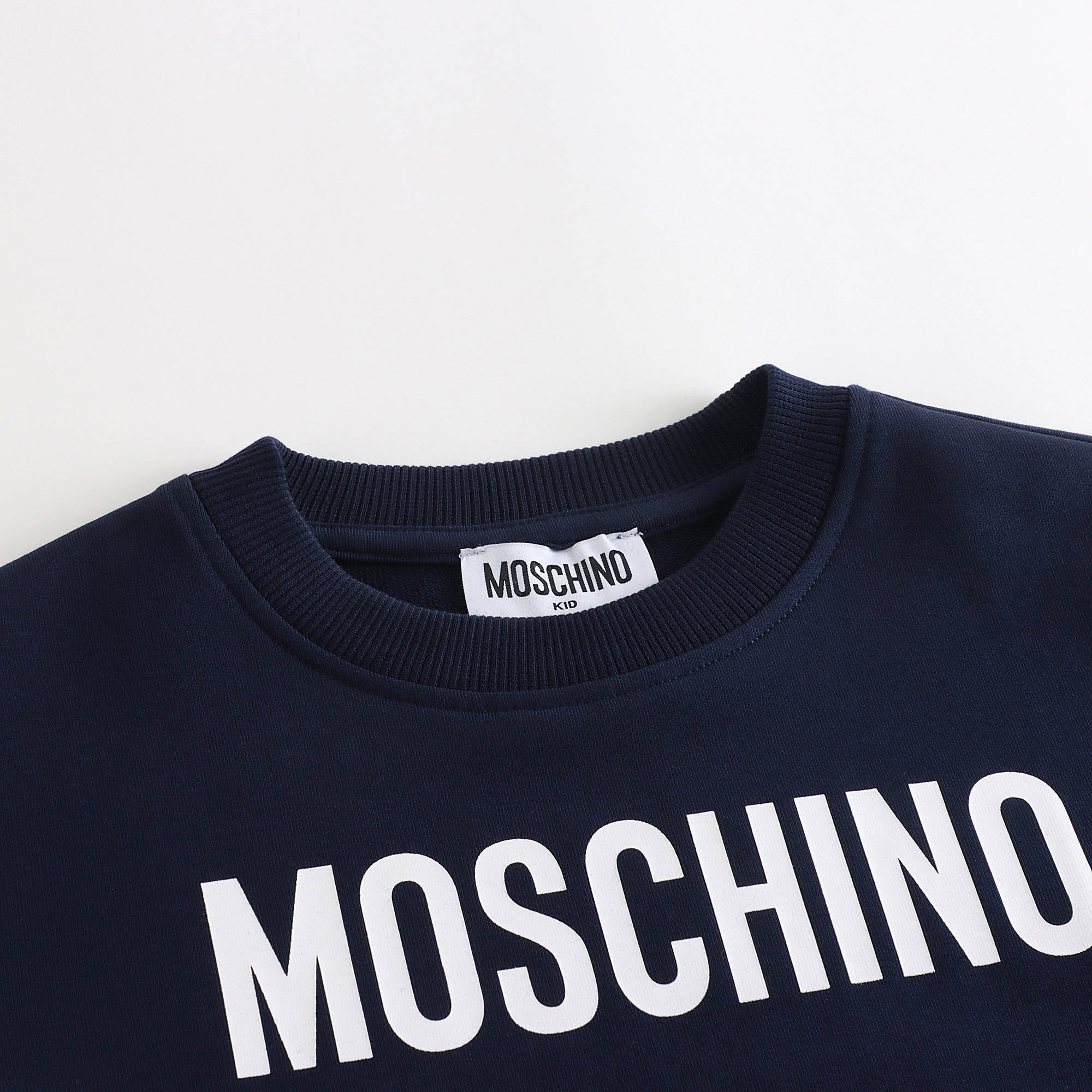 Boys & Girls Navy Logo Cotton Sweatshirt
