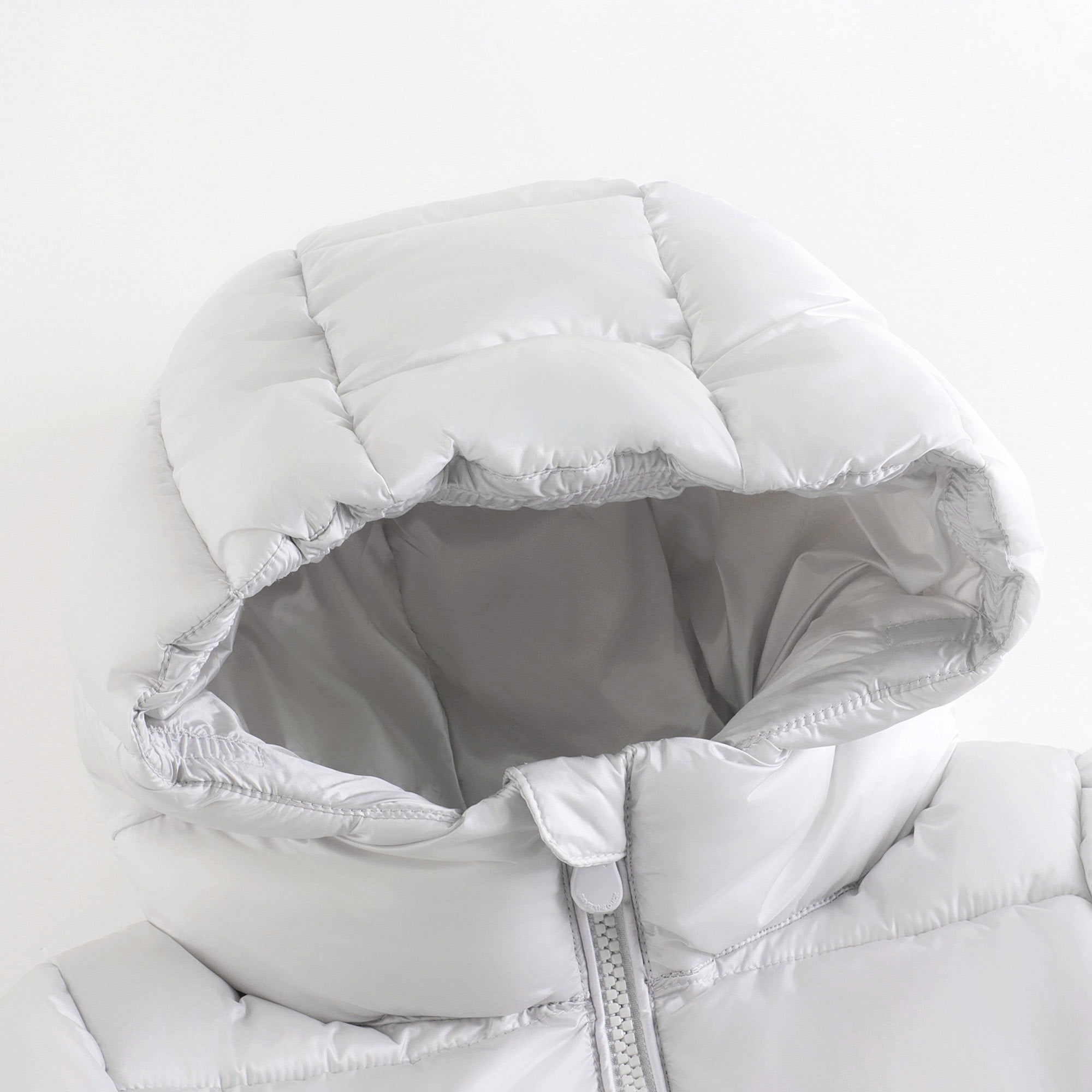 Girls Light Grey Padded Jacket