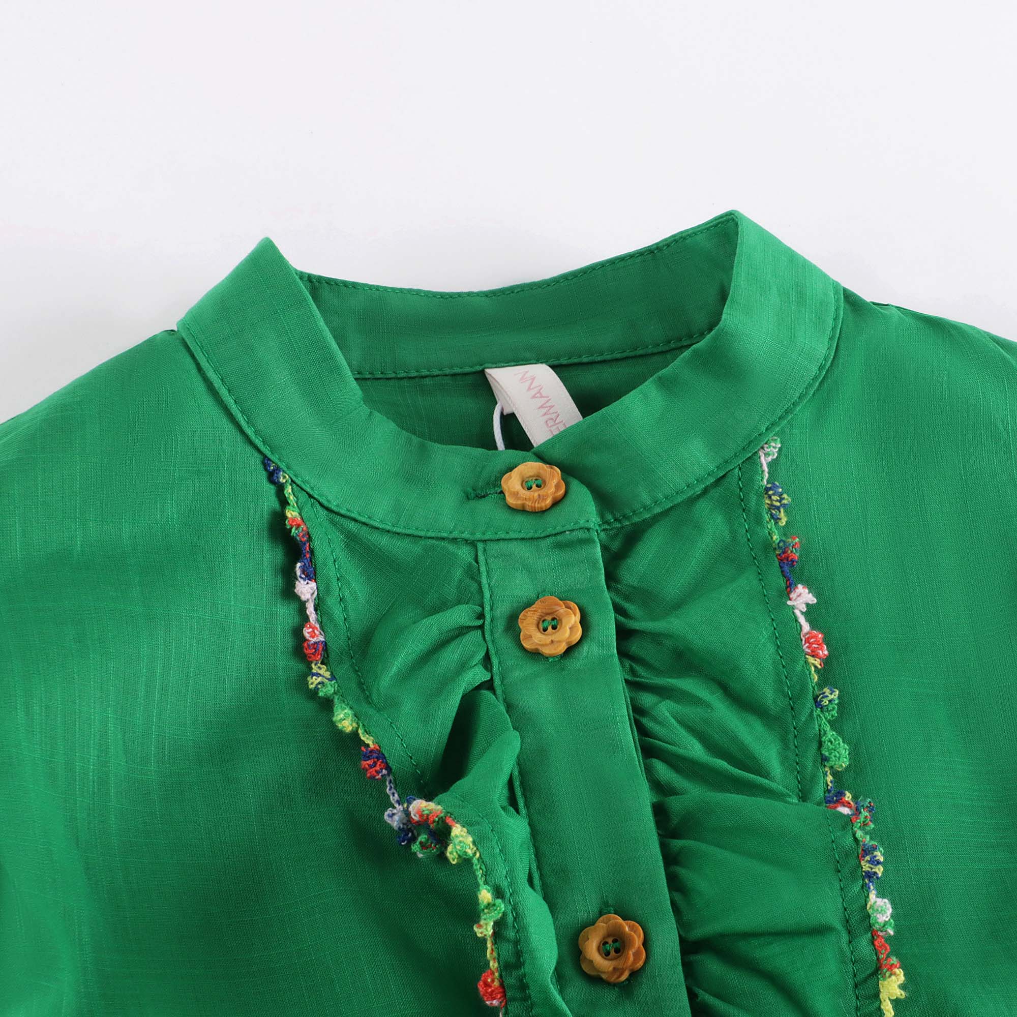 Girls Green Cotton Playsuit