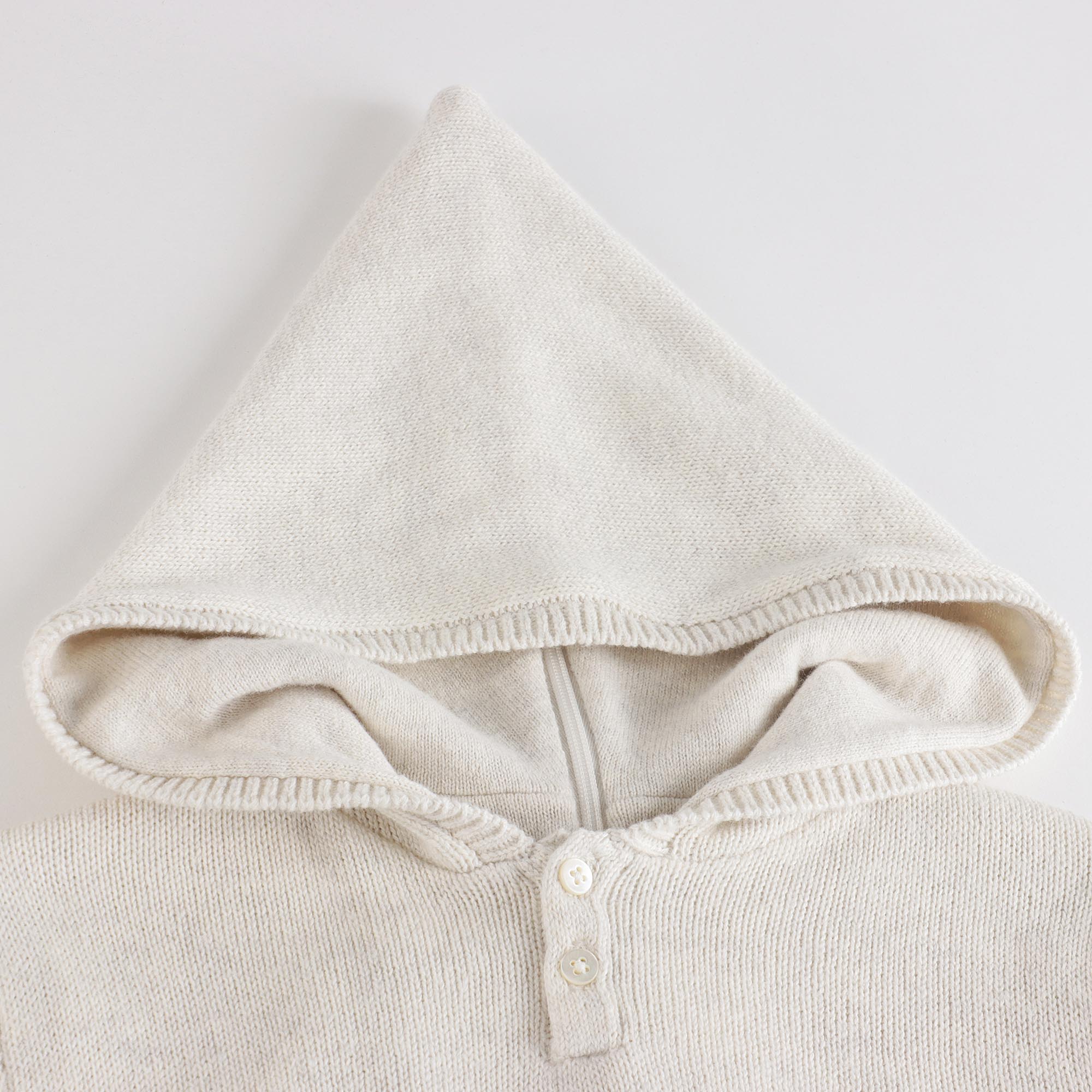 Baby Boys & Girls Beige Hooded Sweater