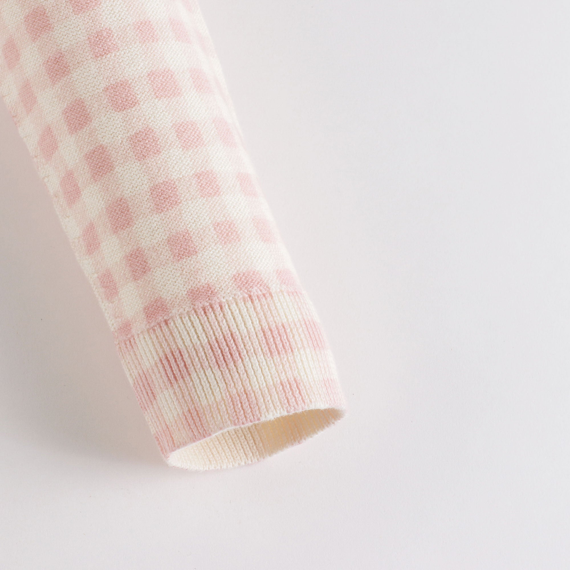 Girls Pink Check Cotton Cardigan