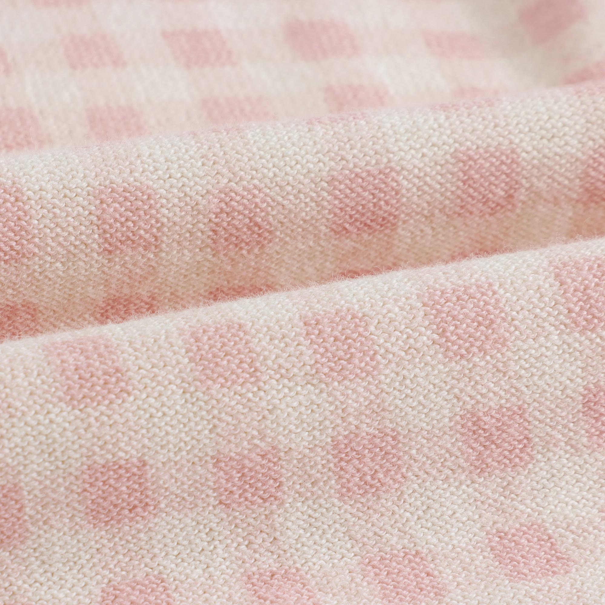 Girls Pink Check Cotton Cardigan