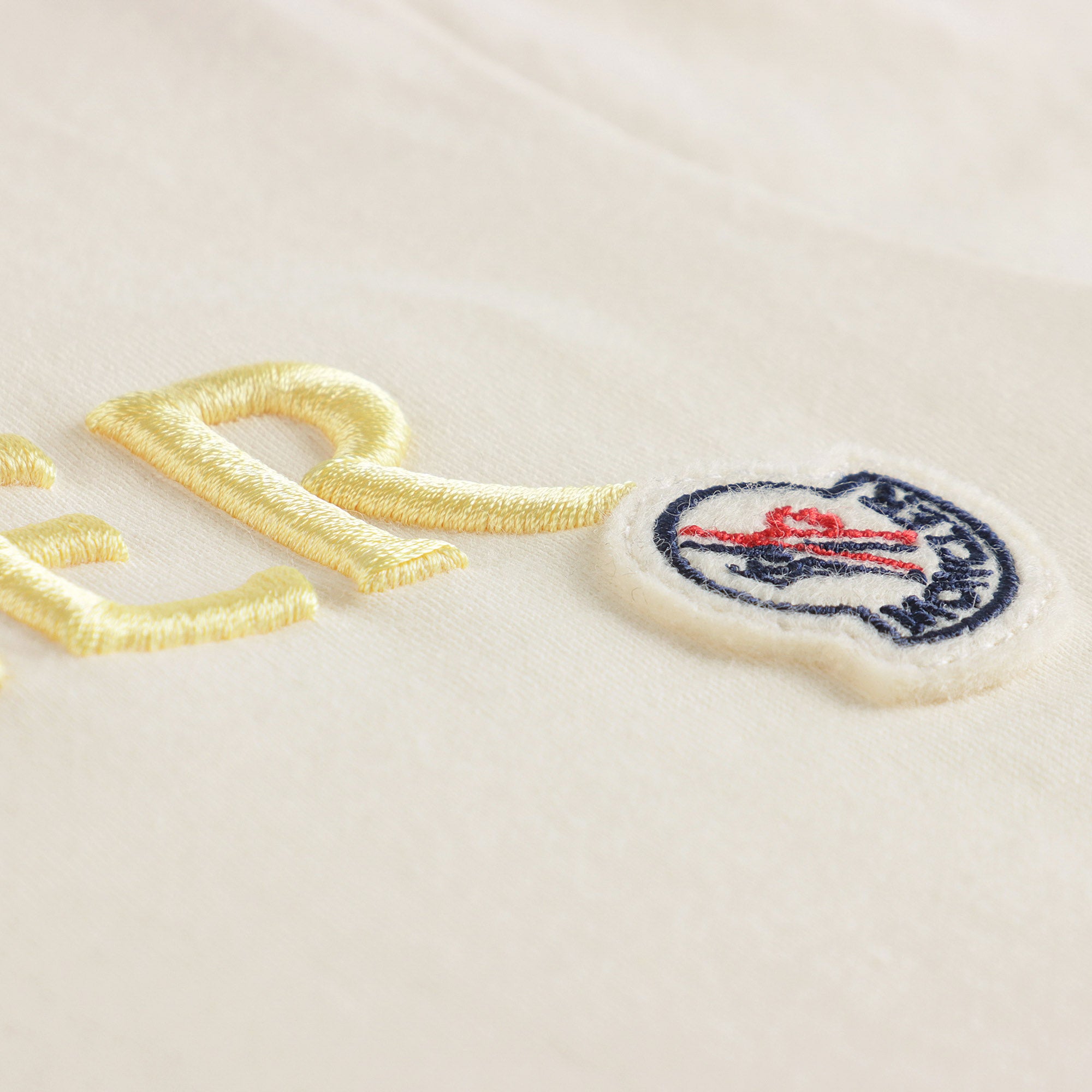 Girls Pale Yellow Logo Cotton T-Shirt