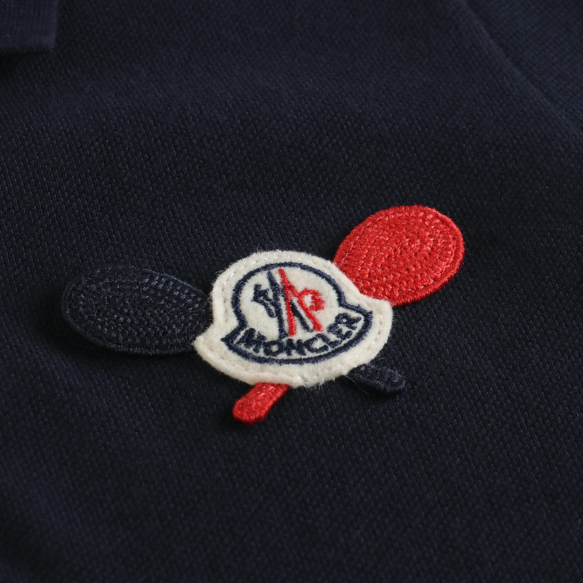 Boys Navy Logo Cotton Polo Shirt