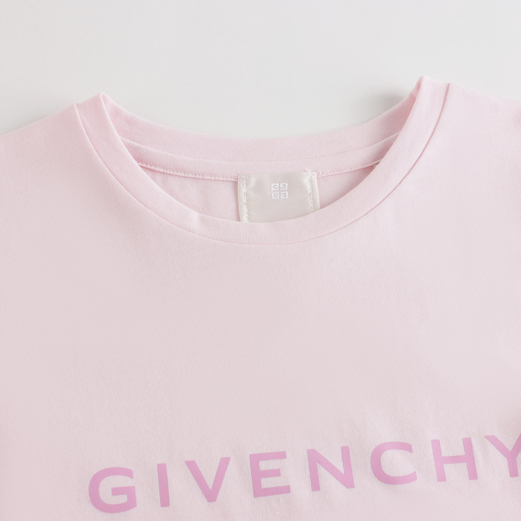 Girls Pink Logo Cotton T-Shirt