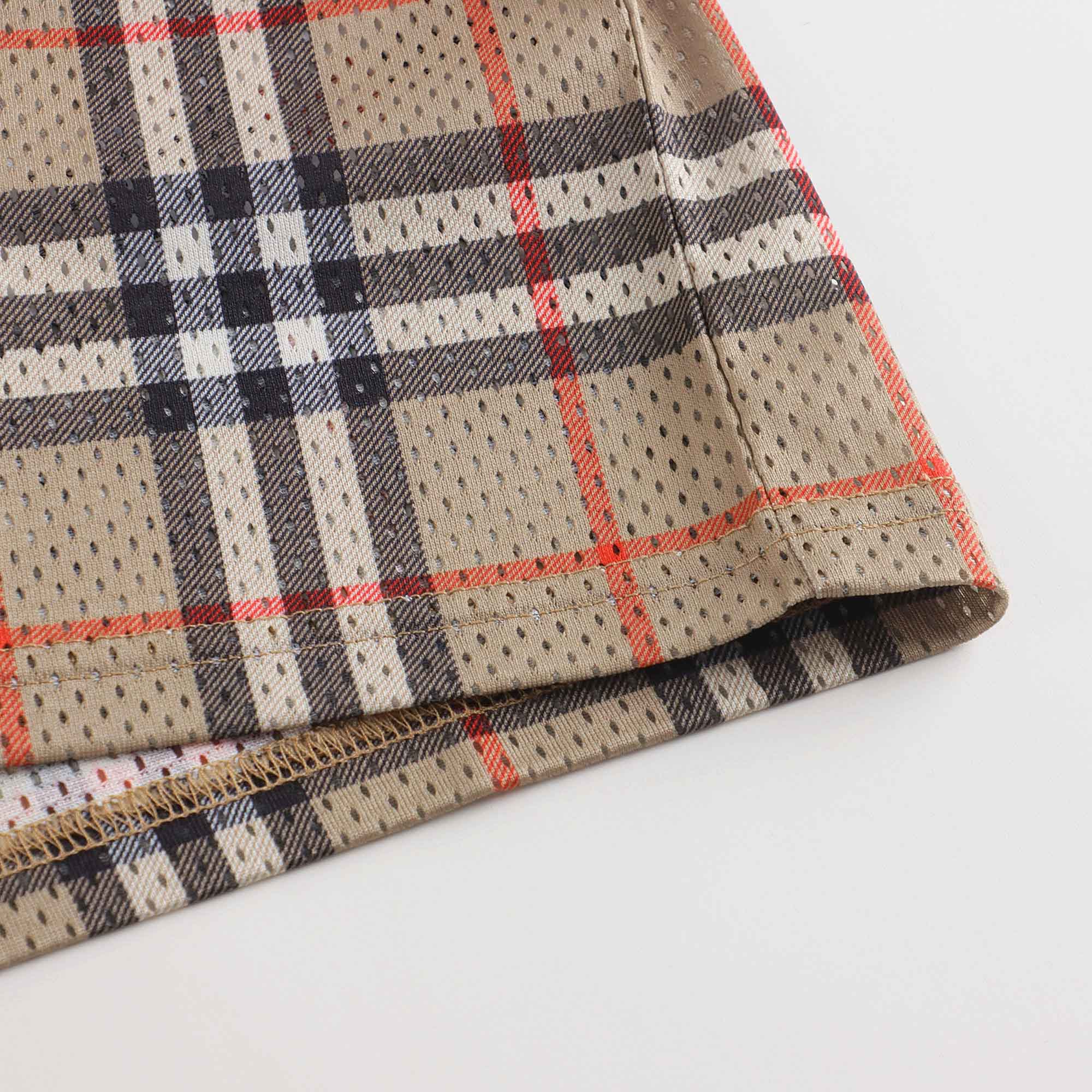 Baby Boys Beige Check T-Shirt