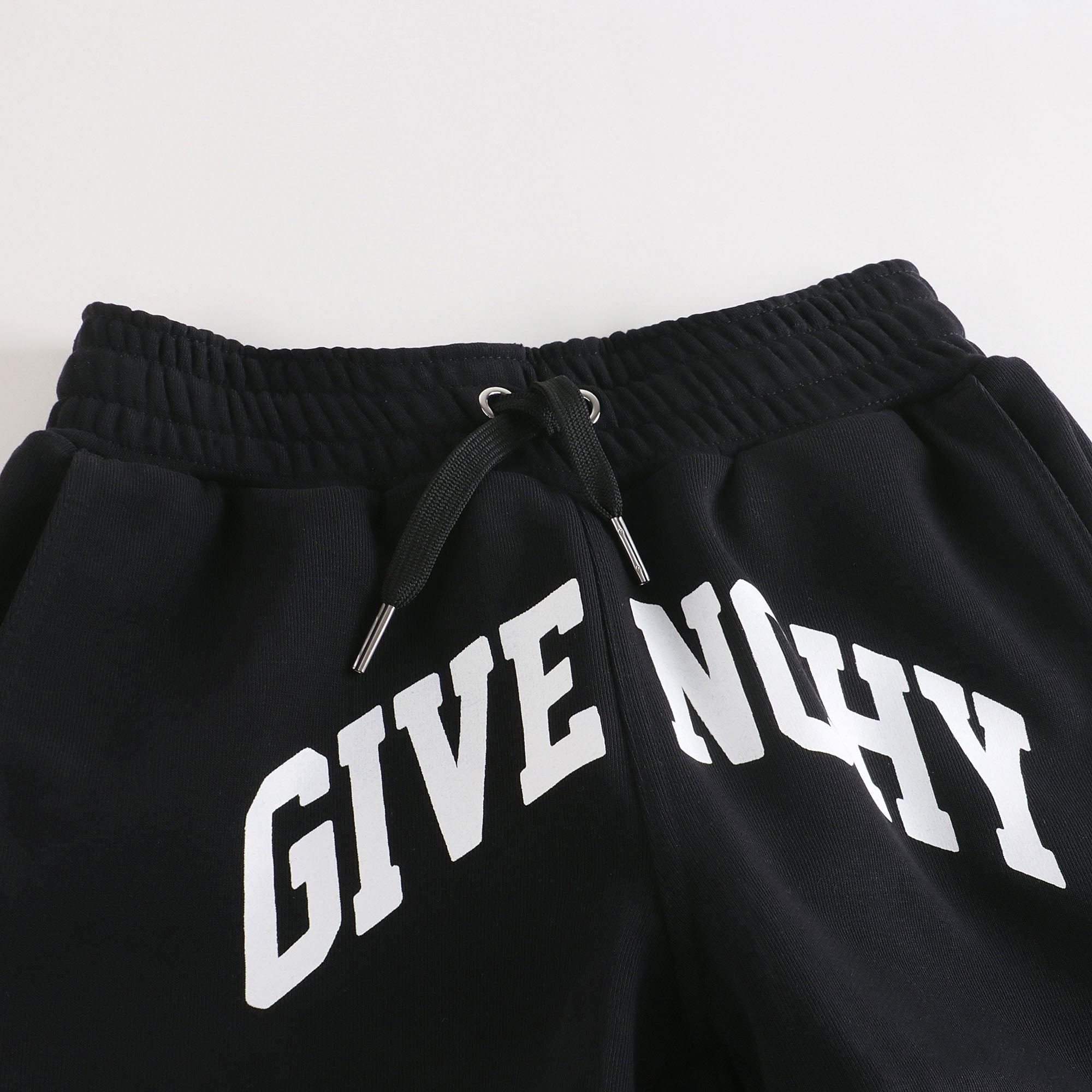 Boys Black Logo Cotton Shorts