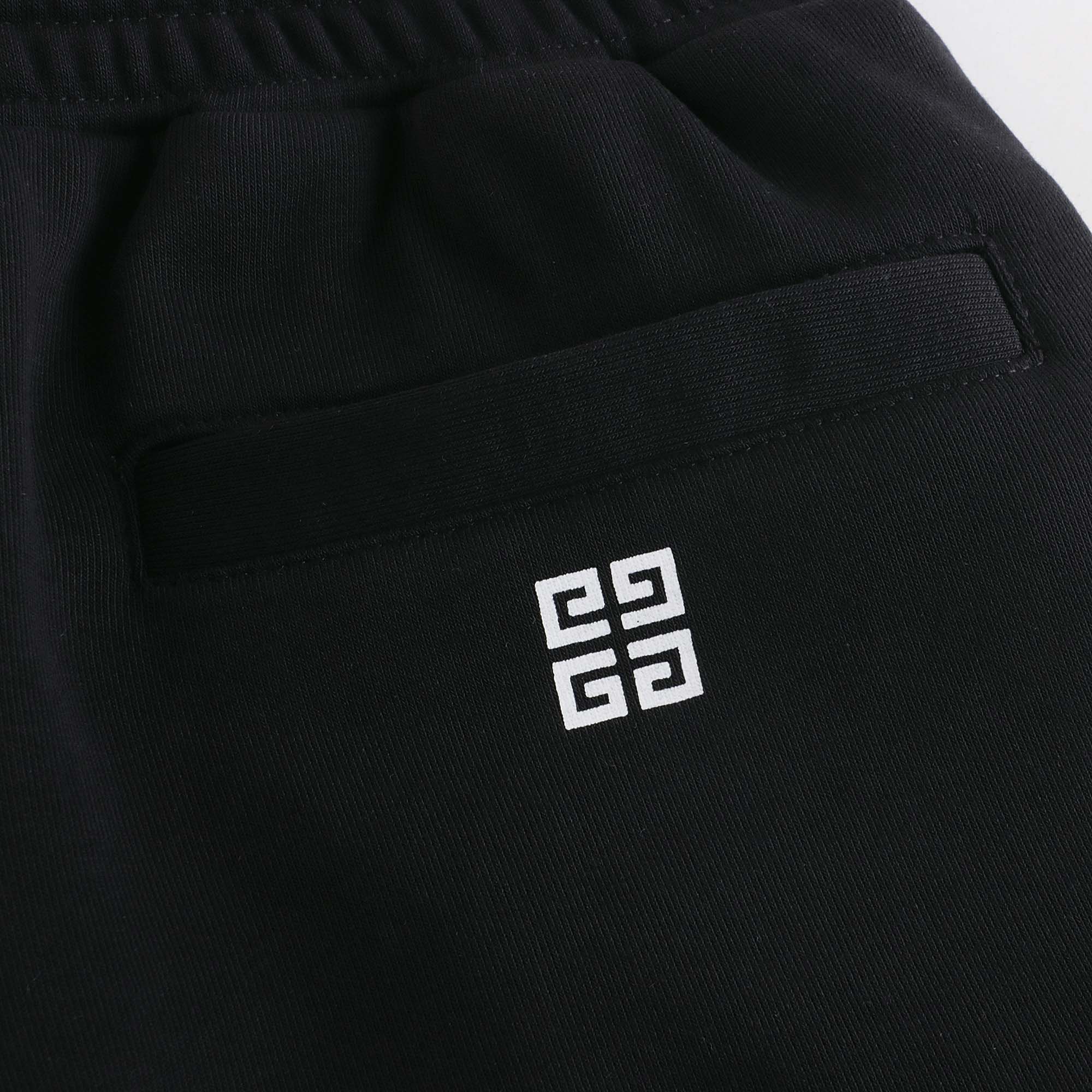 Boys Black Logo Cotton Shorts