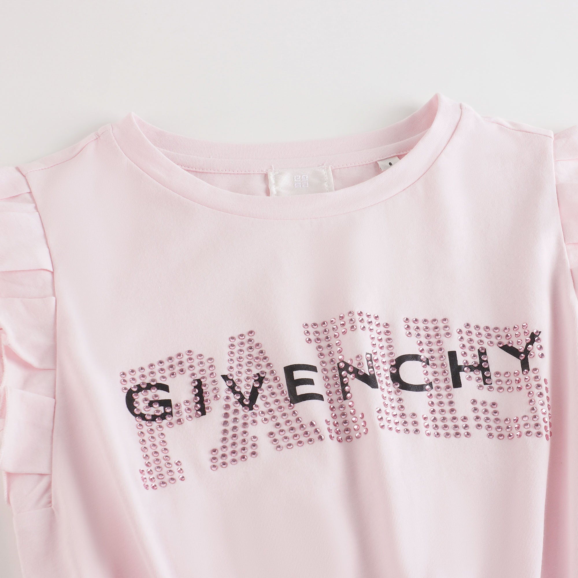 Girls Pink Logo Cotton Dress