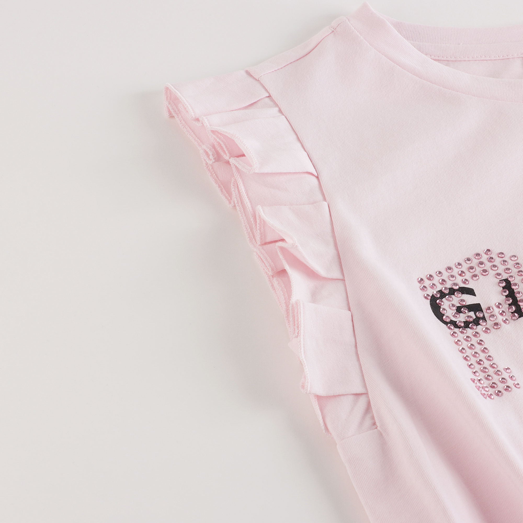 Girls Pink Logo Cotton Dress