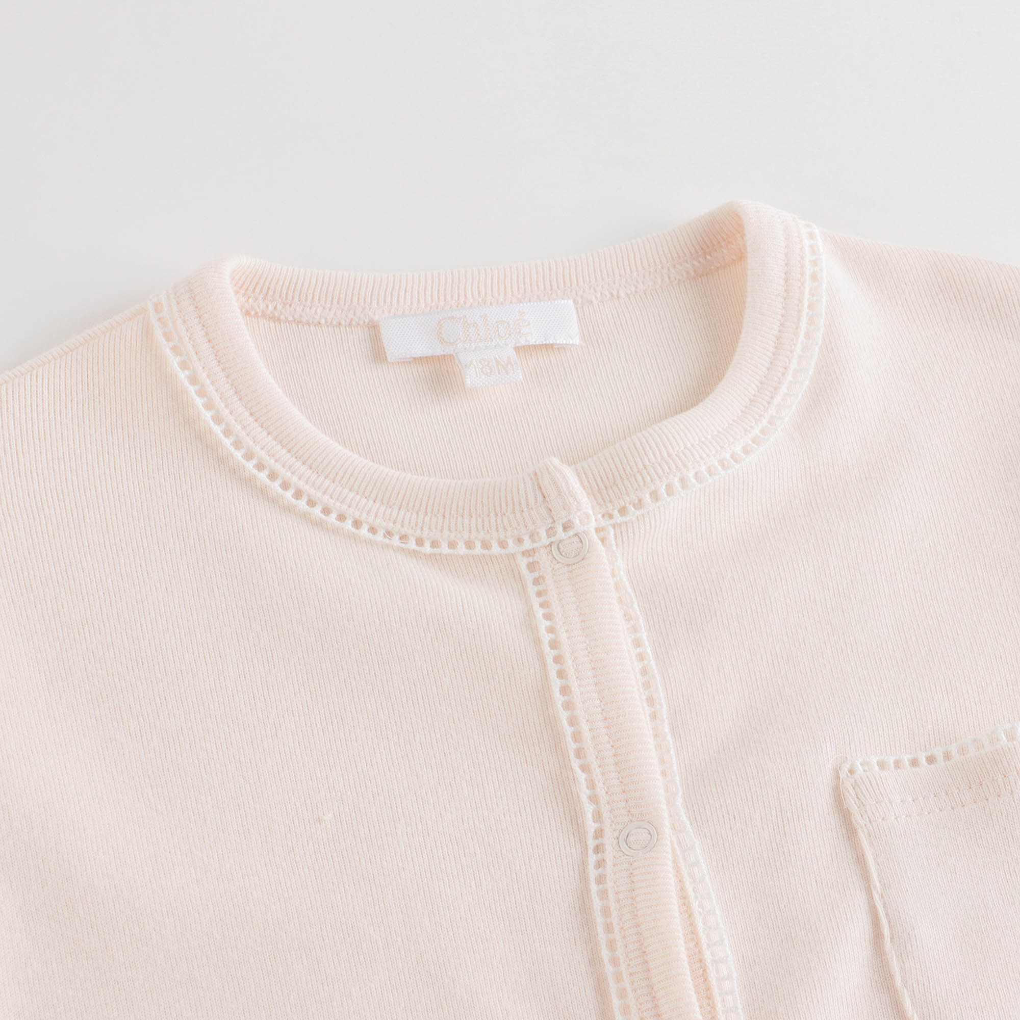 Baby Girls Light Pink Cotton Babysuit Set