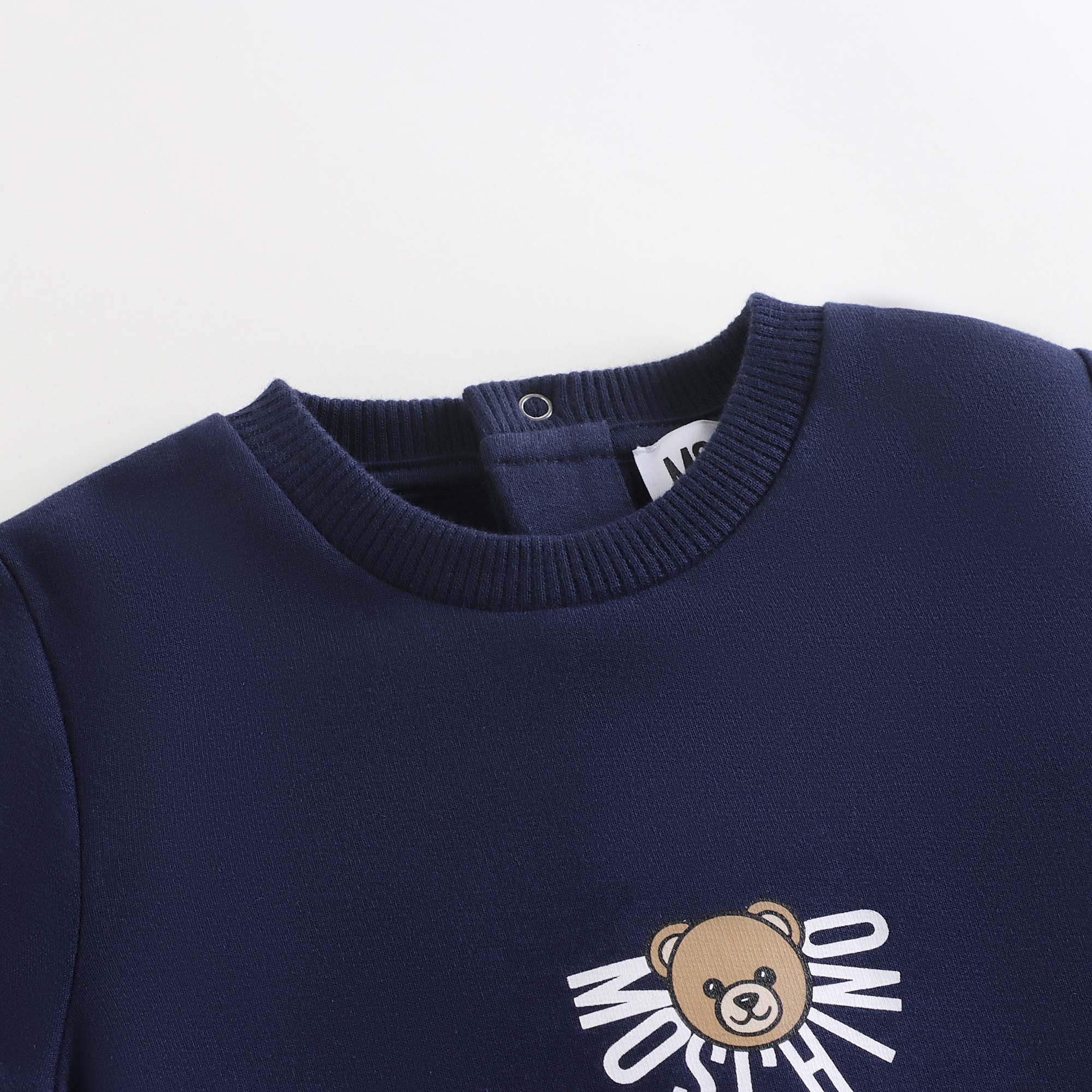 Baby Boys & Girls Navy Bear Printed Cotton Babysuit Gift