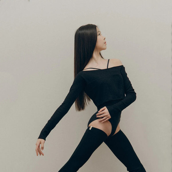 Girls Black Ballet Top