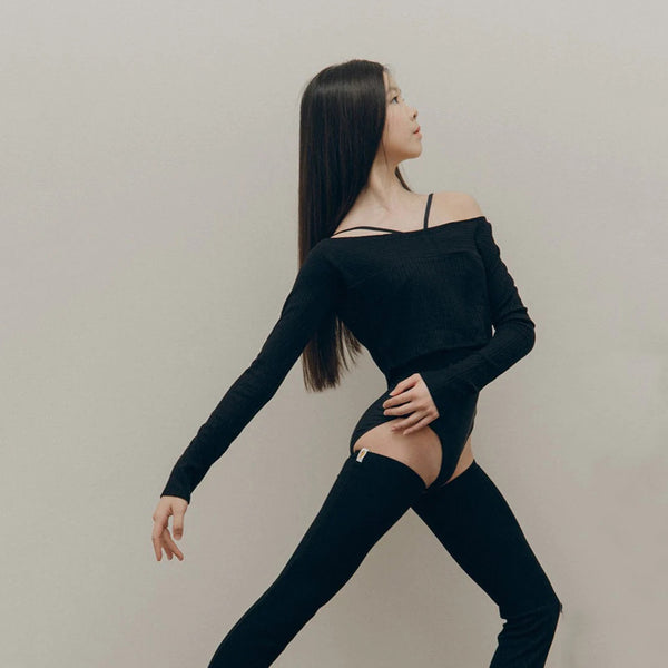 Girls Black Ballet Top