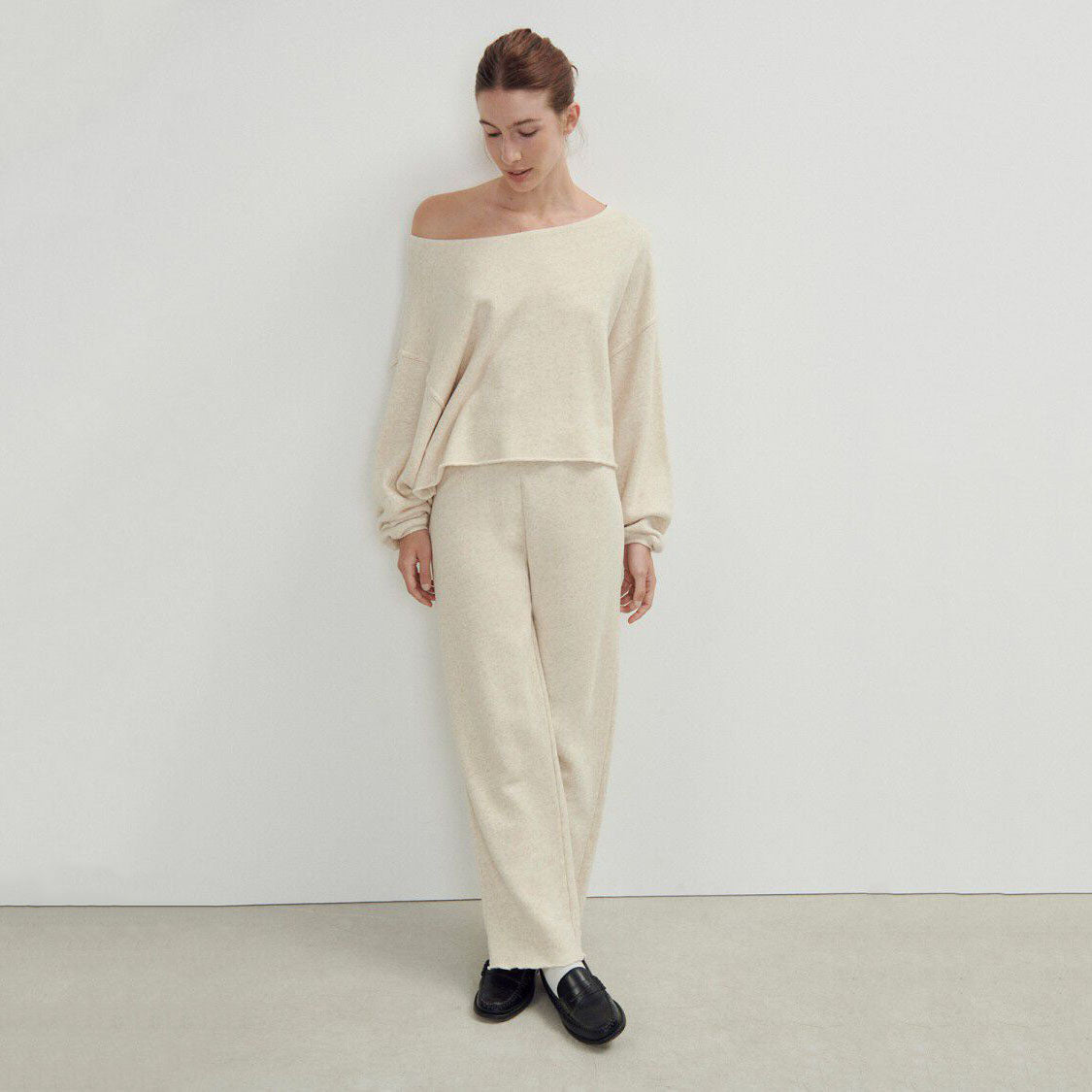 Women Beige Cotton Sweater