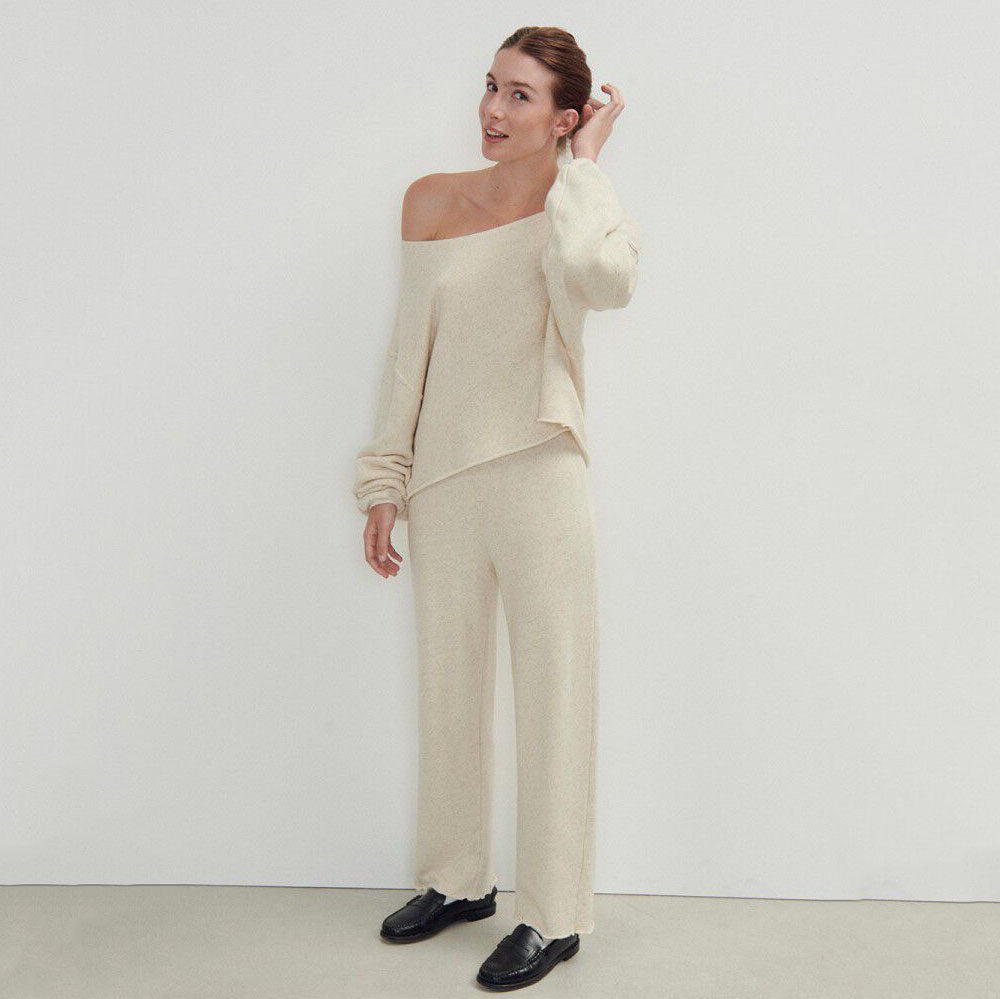 Women Beige Cotton Sweater