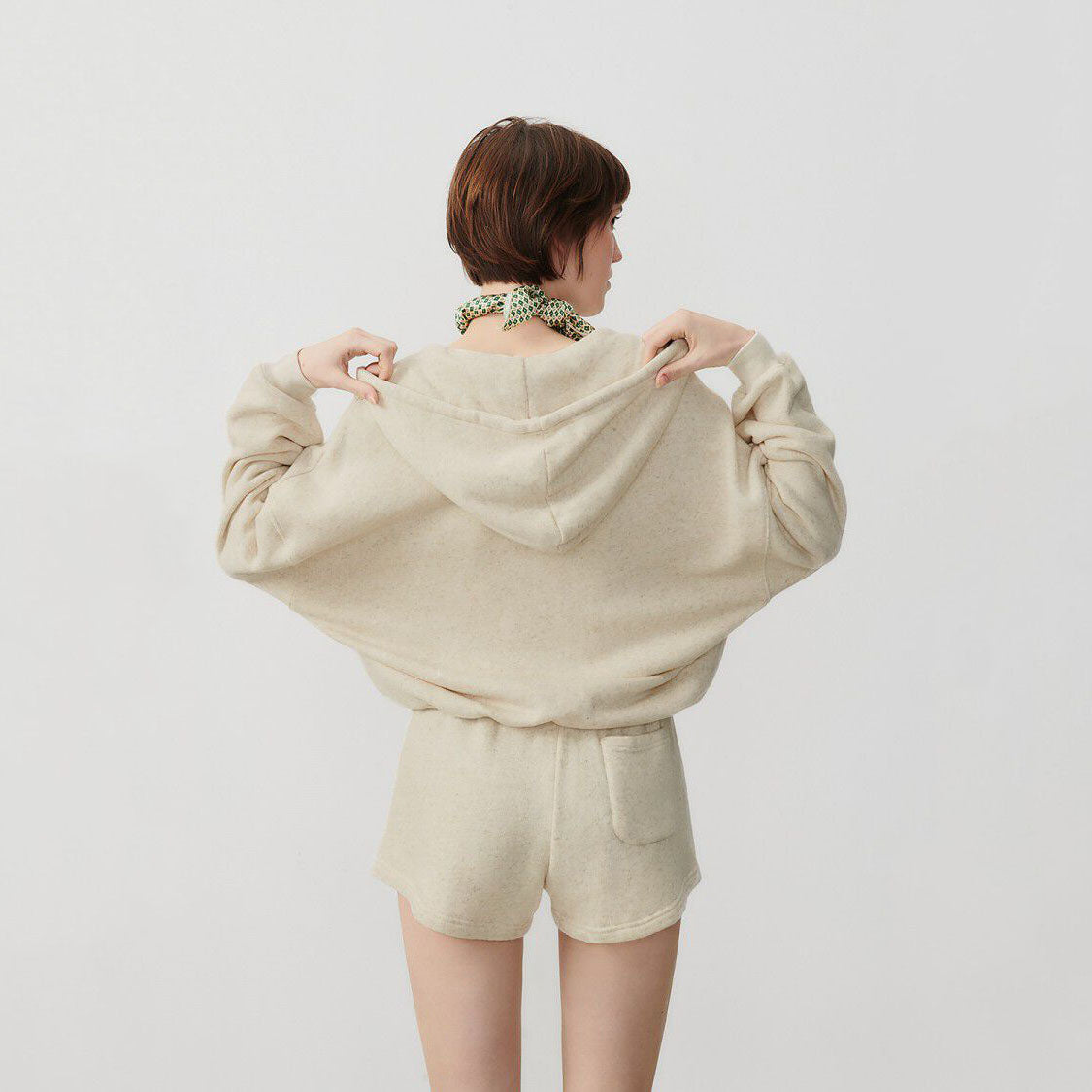 Women Beige Zip-Up Top