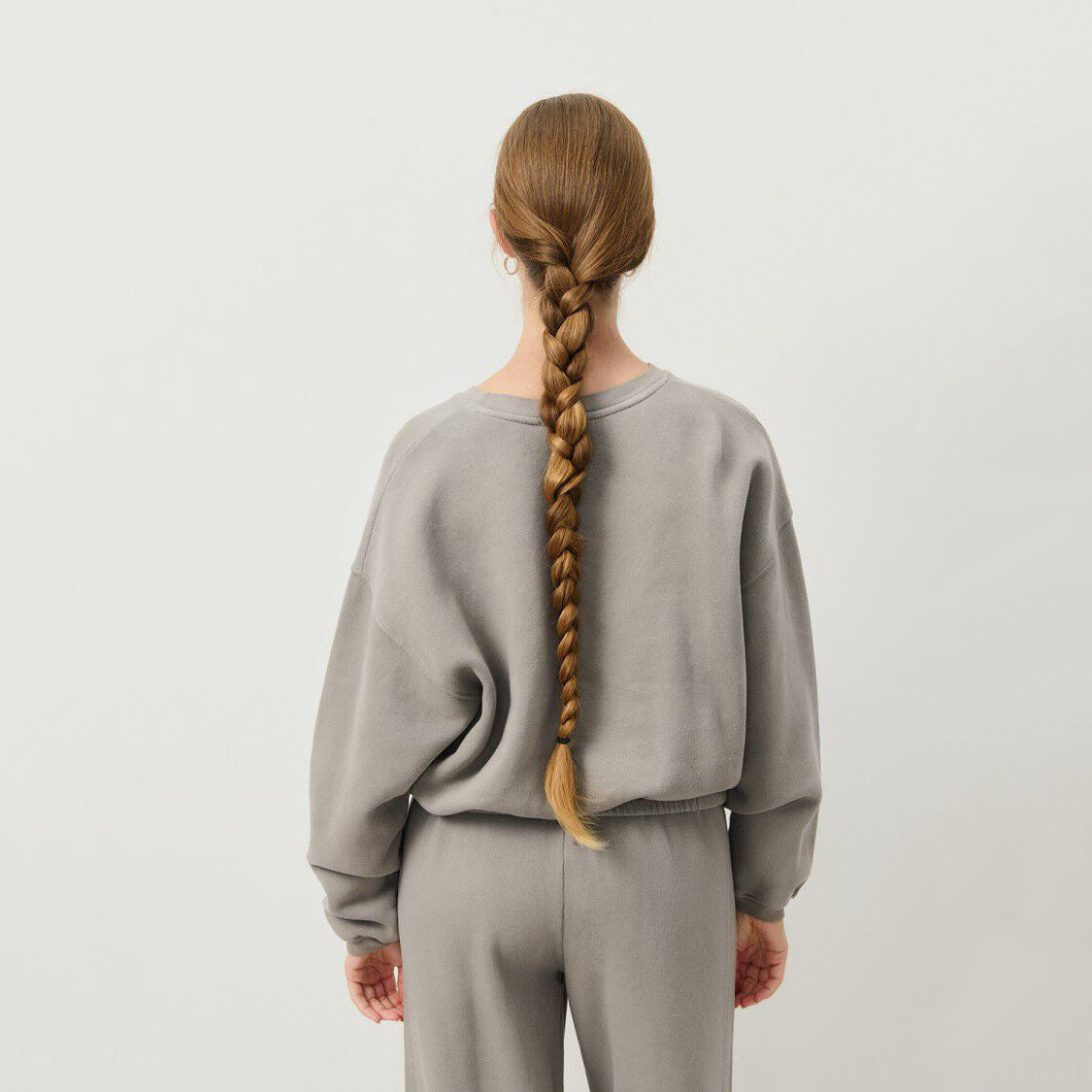 Women Grey Cotton Sweatshirt